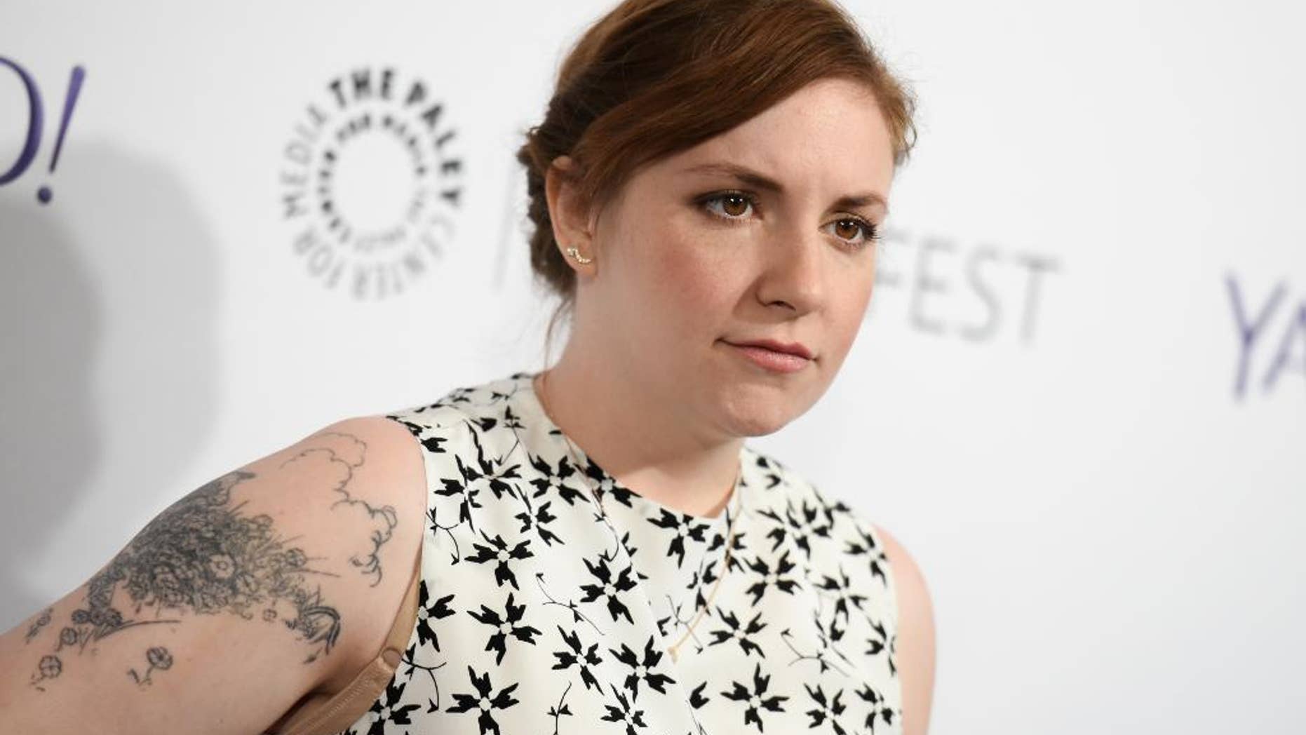 FILE - In this March 8, 2015, file photo, Lena Dunham arrives at the 32nd Annual Paleyfest : "Girls" held at The Dolby Theatre in Los Angeles. Dunham is mourning the death of actor Nick Lashaway, who appeared in an episode of Dunham’s, “Girls.” In an Instagram post on May 11, 2016, Dunham called Lashaway "a talented, funny and kind person.” (Photo by Richard Shotwell/Invision/AP, File)