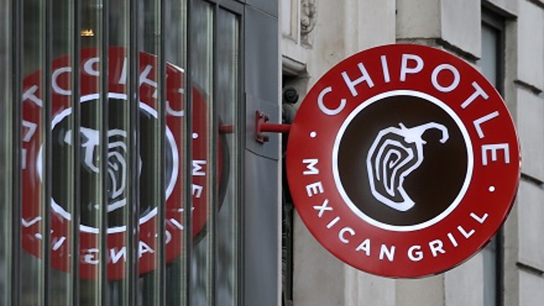 The logo of Chipotle Mexican Grill is seen at a restaurant, March 7, 2016.