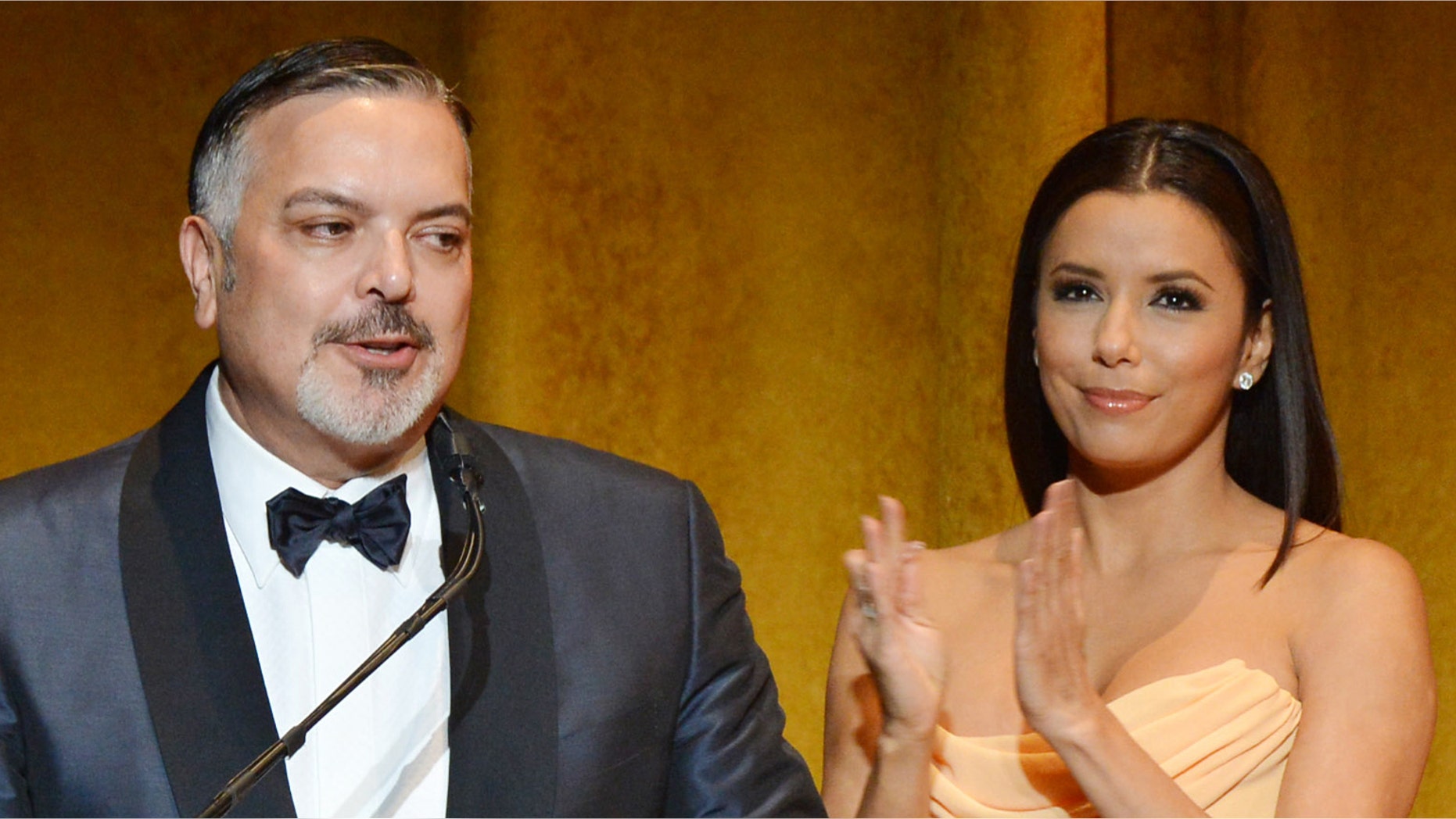 Andres W. Lopez, Henry Munoz III and Eva Longoria at The Kennedy Center on January 20, 2013 in Washington, DC.