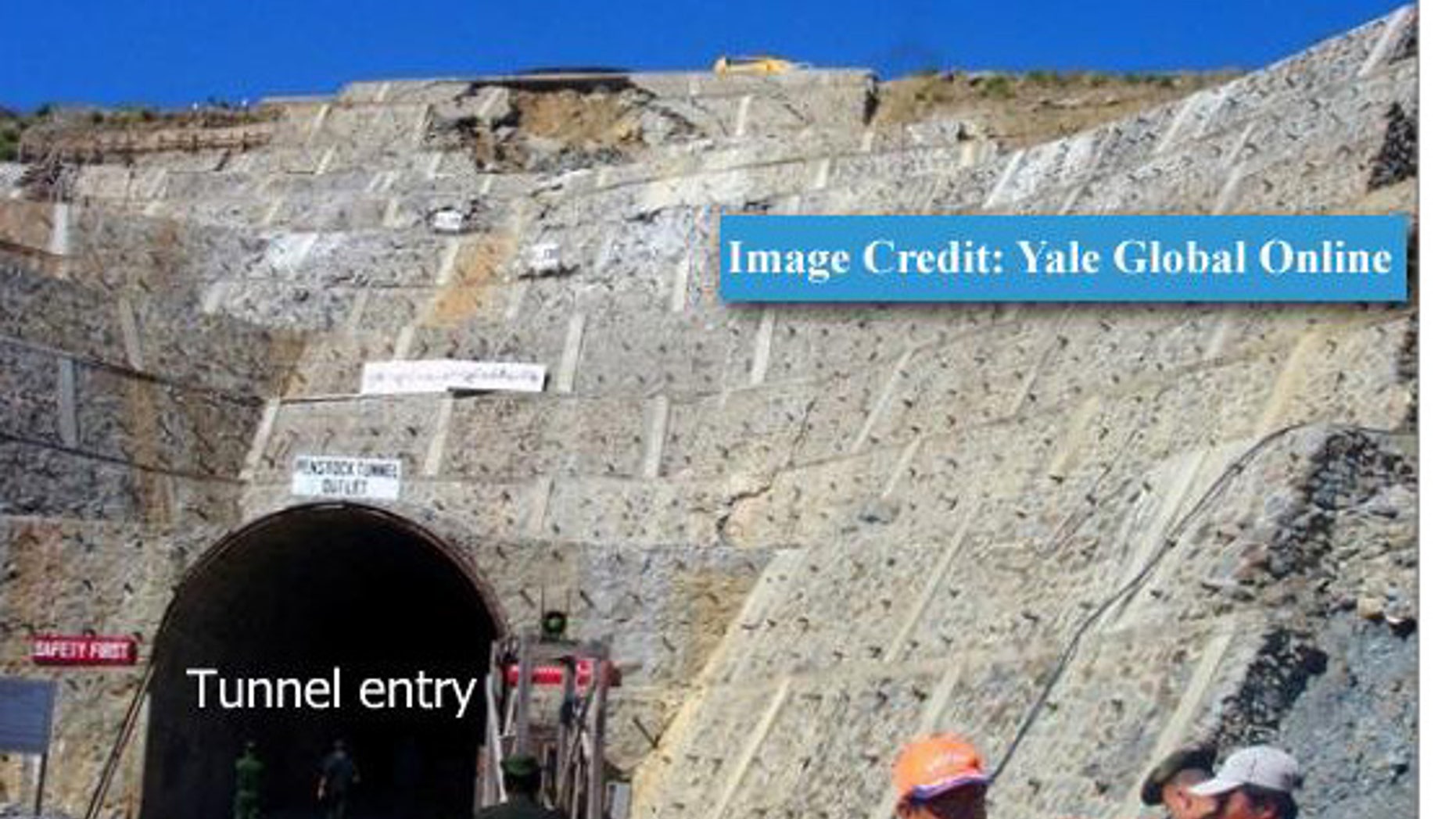 Ground photograph obtained by Bertil Lintner at YaleGlobal Online. ISIS assessed that this photograph depicts a dam penstock.