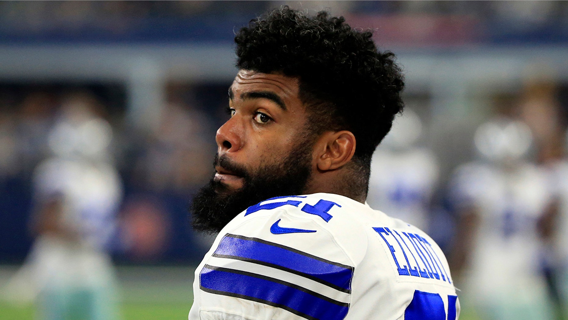 Dallas Cowboys NFL football star Ezekiel Elliott, 22, has dropped his appeal with five games remaining on his six-game suspension over alleged domestic violence. (The Associated Press)