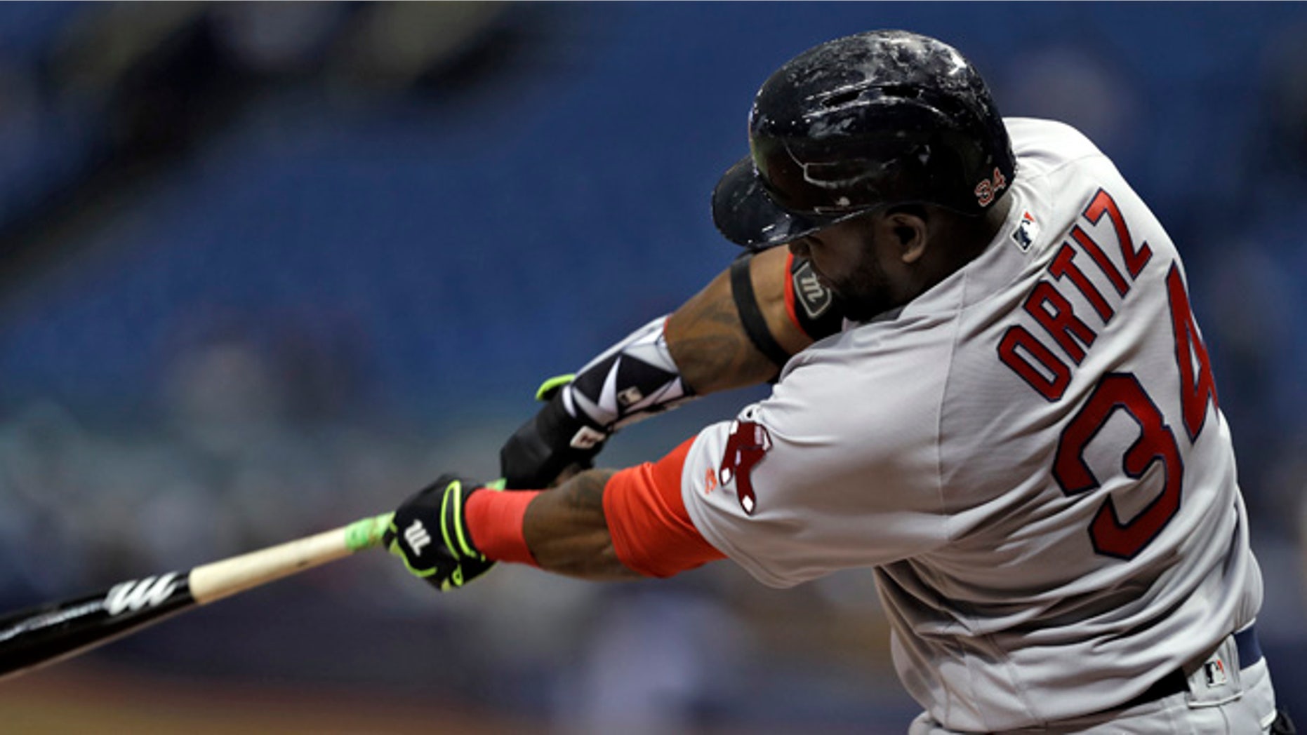 Boston Red Sox's David Ortiz during the first inning of a baseball game Wednesday, Aug. 24, 2016, in St. Petersburg, Fla.