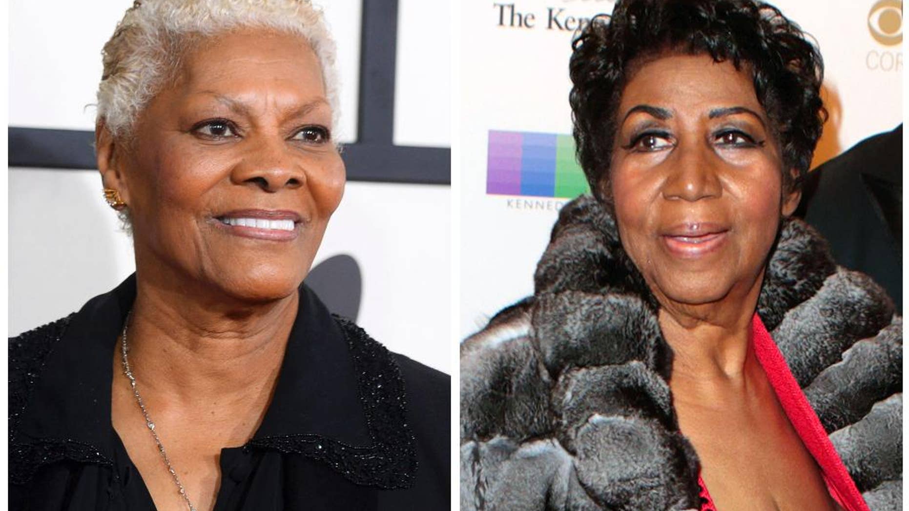 Aretha Franklin, right, slammed Dionne Warwick for statements Warwick made at Whitney Houston's funeral five years ago.