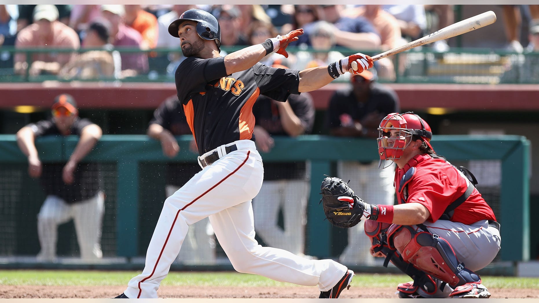 Angel Pagan #16 of the San Francisco Giants (Photo by Christian Petersen/Getty Images)