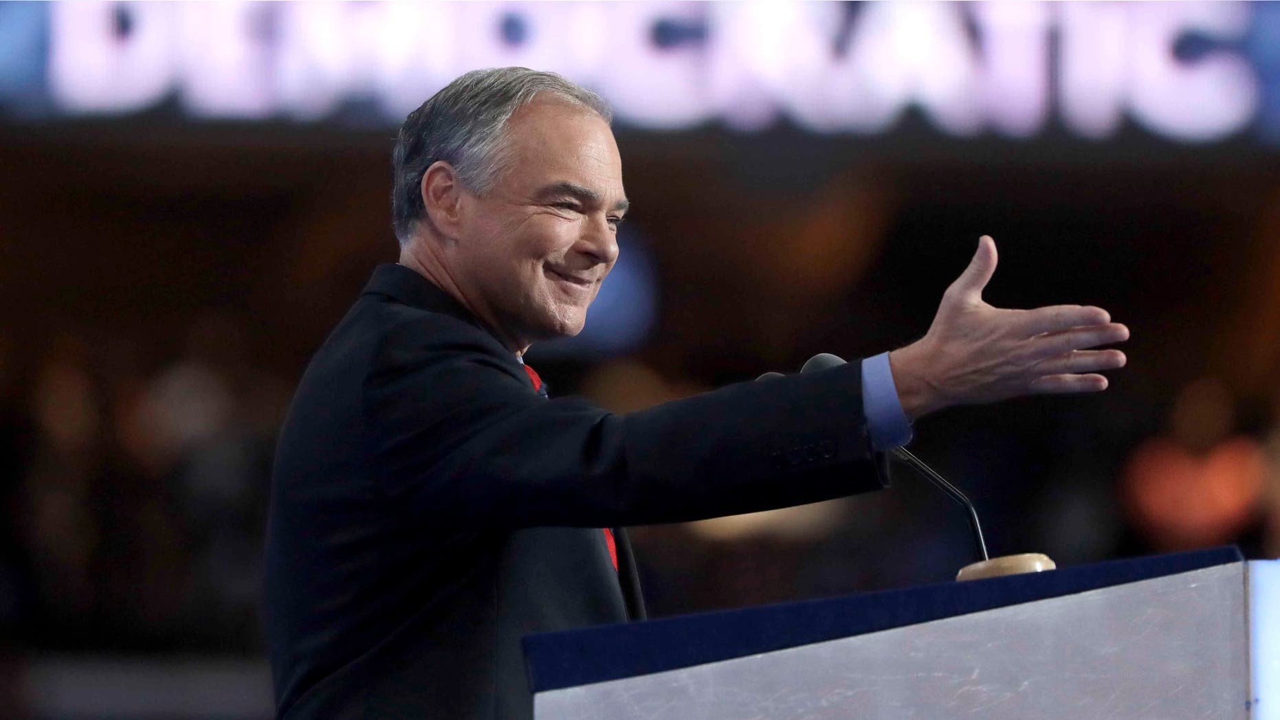 Democratic vice presidential candidate, Sen. Tim Kaine, D-Va., on July 27, 2016.