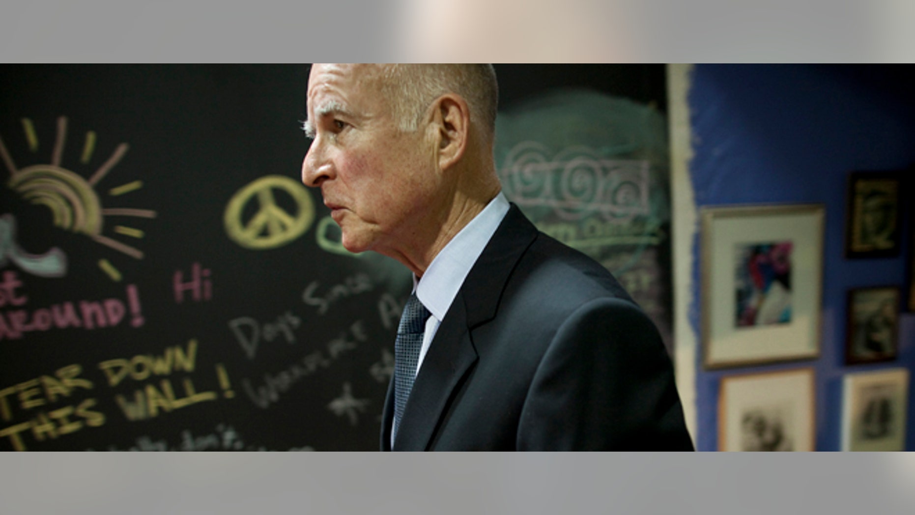 OAKLAND, CA - NOVEMBER 3: California Governor-elect Jerry Brown walks away from the podium after a news conference at his campaign headquarters on November 3, 2010 in Oakland, California.