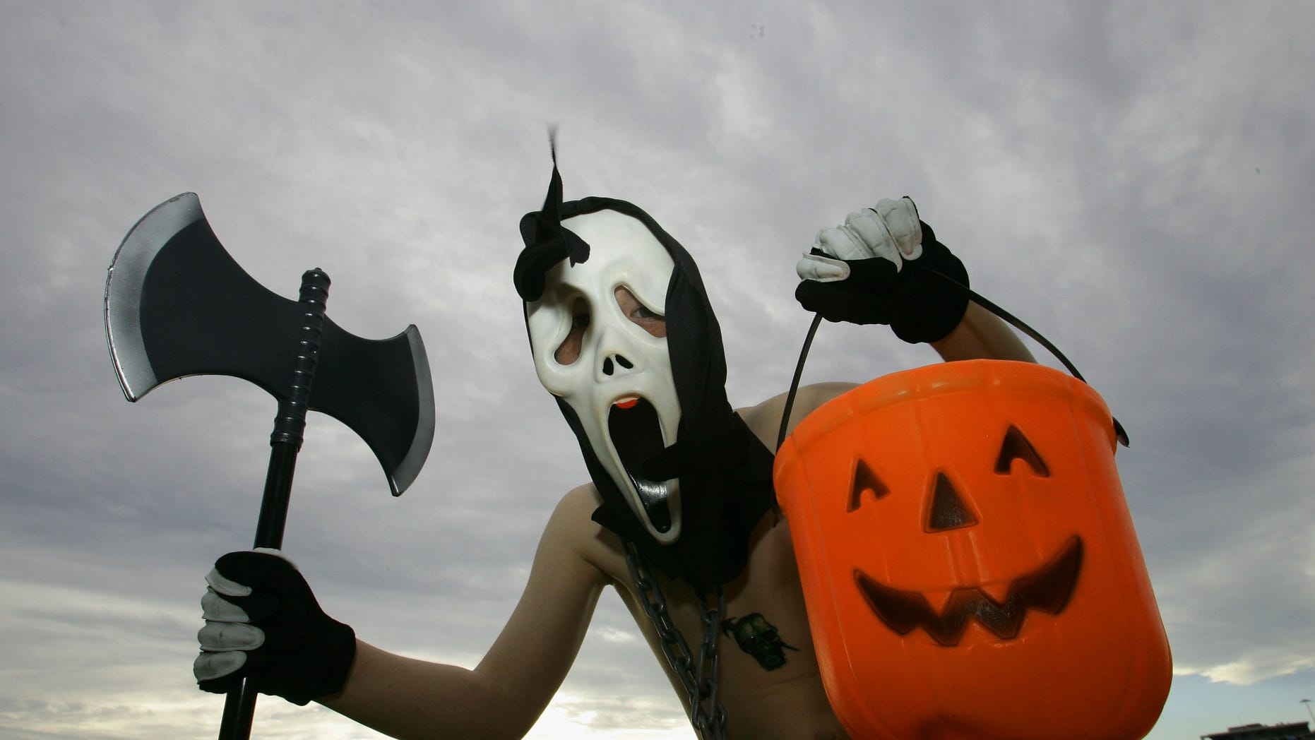 SYDNEY, AUSTRALIA - OCTOBER 31: A young boy poses in costume before trick or treating on Halloween Day in North Bondi on October 31, 2008 in Sydney, Australia. Halloween, also known as Hallowe'en and shortened from its original form of All Hallows' Even, is internationally celebrated on October 31 and originates from the ancient Celtic festival of Samhain, which was a celebration recognising the end of the harvest in Gaelic culture. (Photo by Sergio Dionisio/Getty Images)