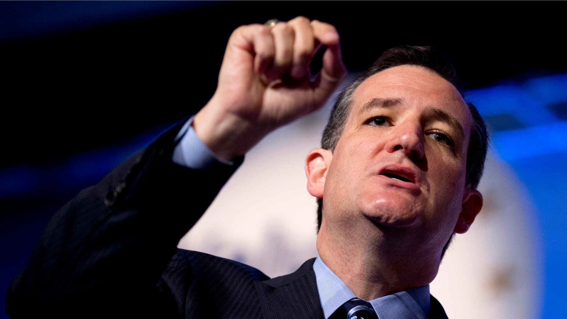 Sen. Ted Cruz, R-Texas speaks at the 2014 Values Voter Summit in Washington, Friday, Sept. 26, 2014. Prospective Republican presidential candidates are expected to promote religious liberty at home and abroad at a gathering of evangelical conservatives, rebuking an unpopular President Barack Obama while skirting divisive social issues that have tripped up the GOP. (AP Photo/Manuel Balce Ceneta)