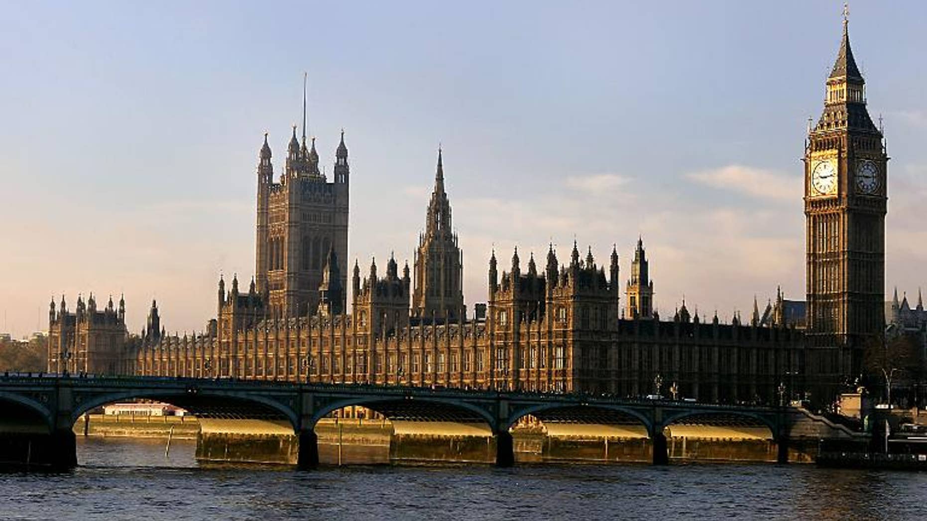 The Houses of Parliament and the River Thames in London, December 7 2005