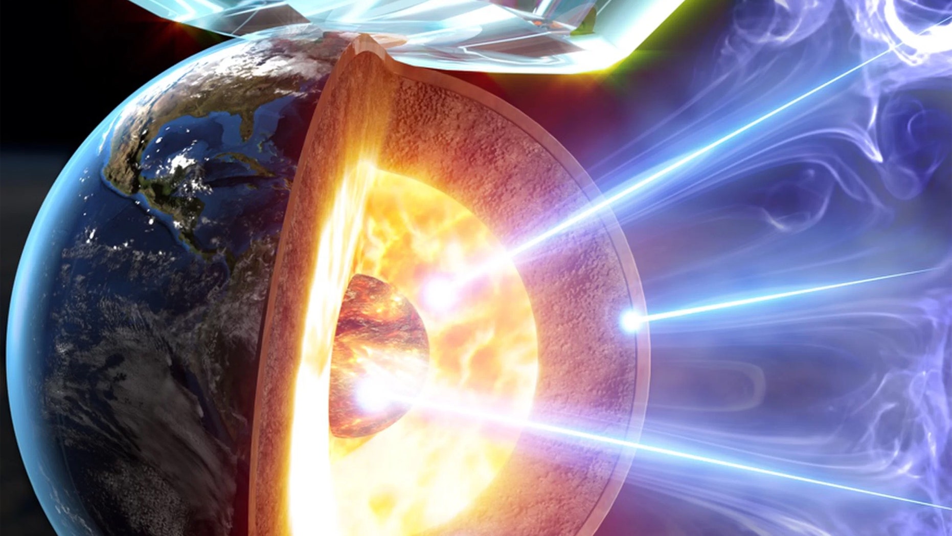 At the extreme temperatures and pressures deep within Earth's core, the noble gas xenon can react with metals like iron and nickel. (Credit: Adam Connell/TID)