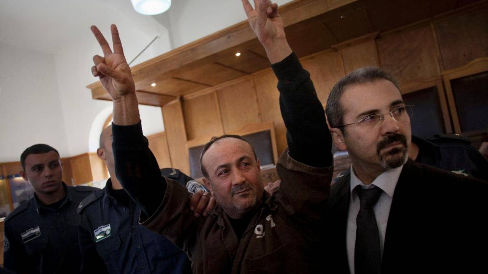 FILE 2012: Marwan Barghouti has once again thrust himself to the forefront of the Israeli-Palestinian conflict.