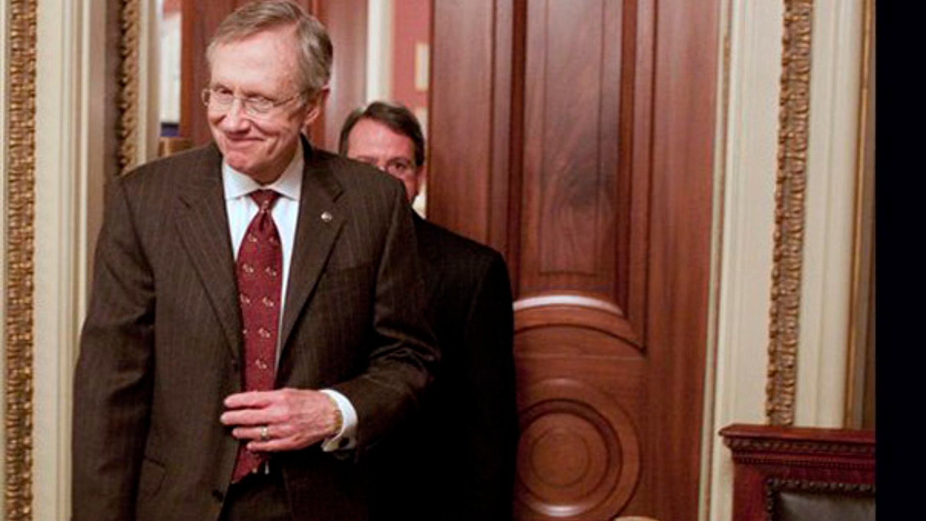 File: Senate Majority Leader Harry Reid, D-Nev., leaves a Democratic caucus on Capitol Hill in Washington. (AP)