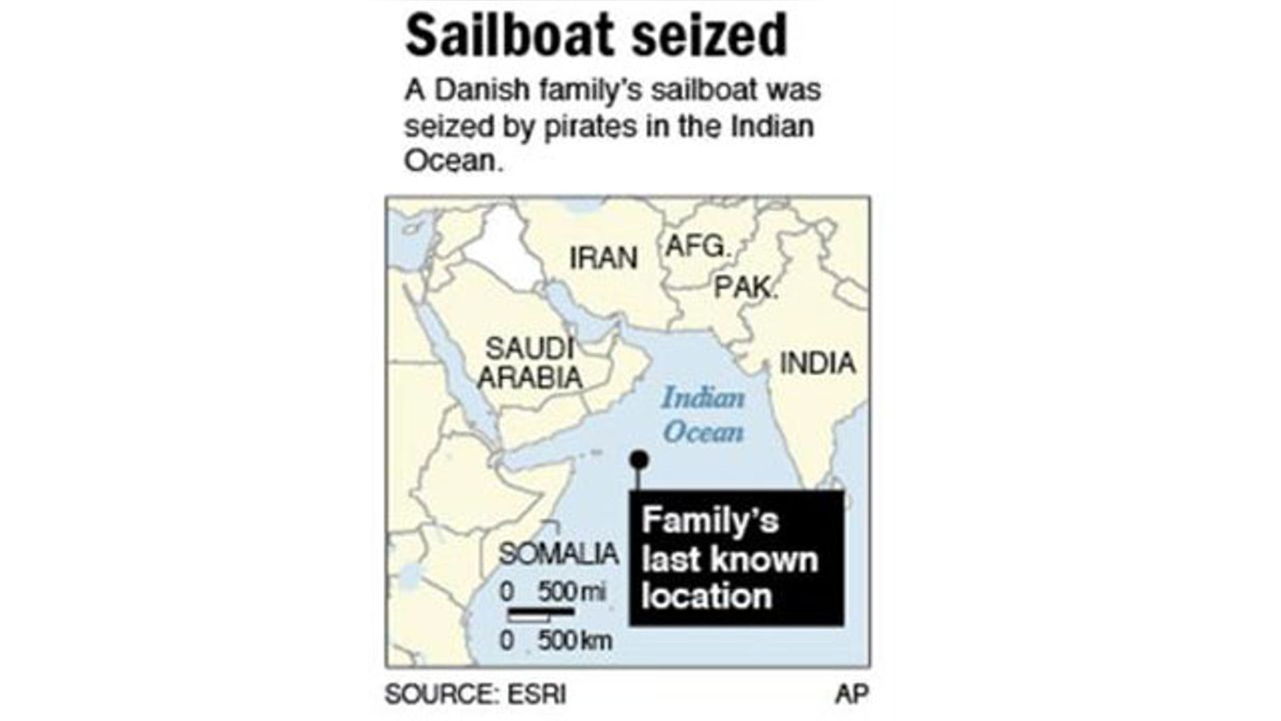 The Johansens, their three children and two crew members were kidnapped two weeks ago after pirates seized their 43-foot (13-meter) sailboat.