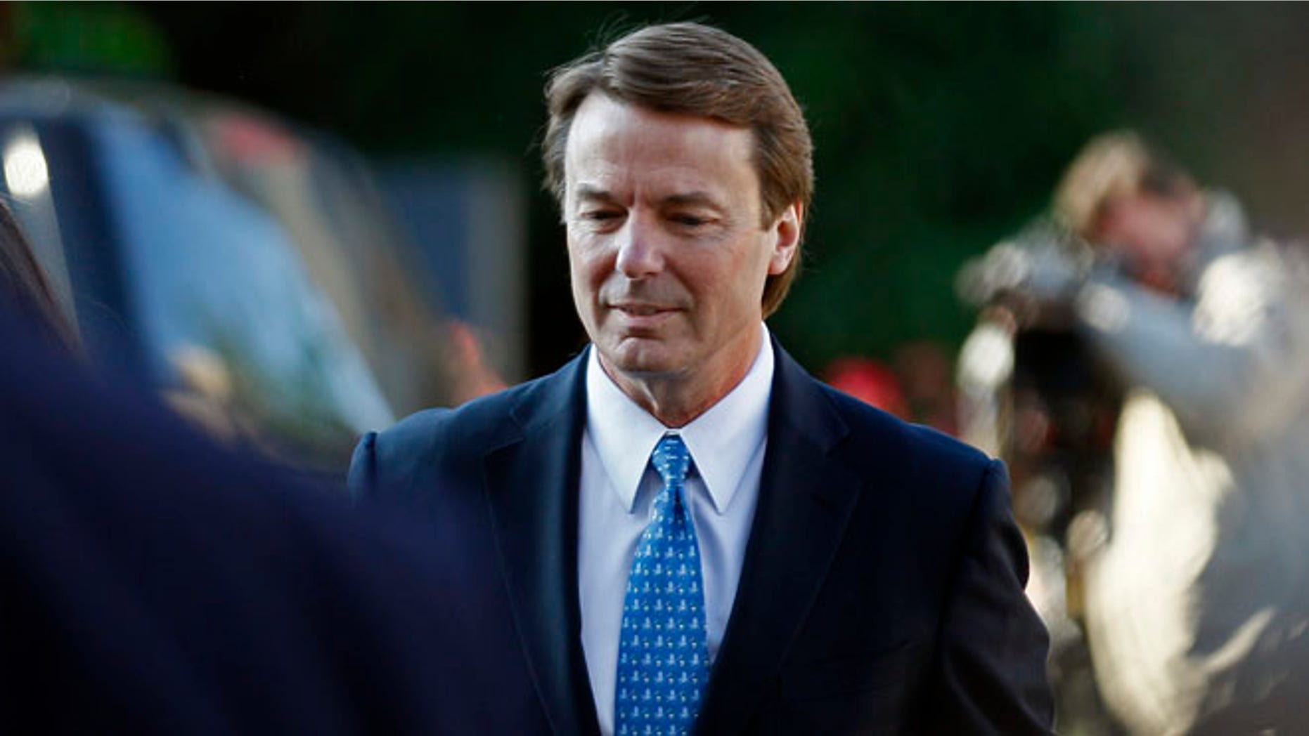 April 23, 2012: John Edwards arrives at federal court in Greensboro, N.C.