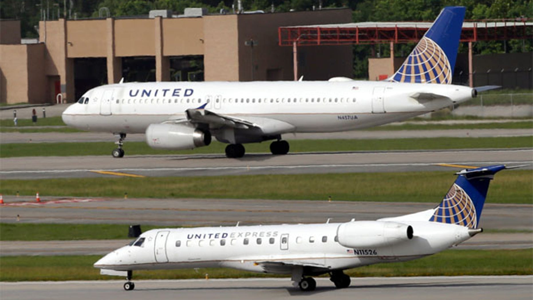 FILE: United Airlines planes seen at the George Bush International Airport in Houston, Texas.