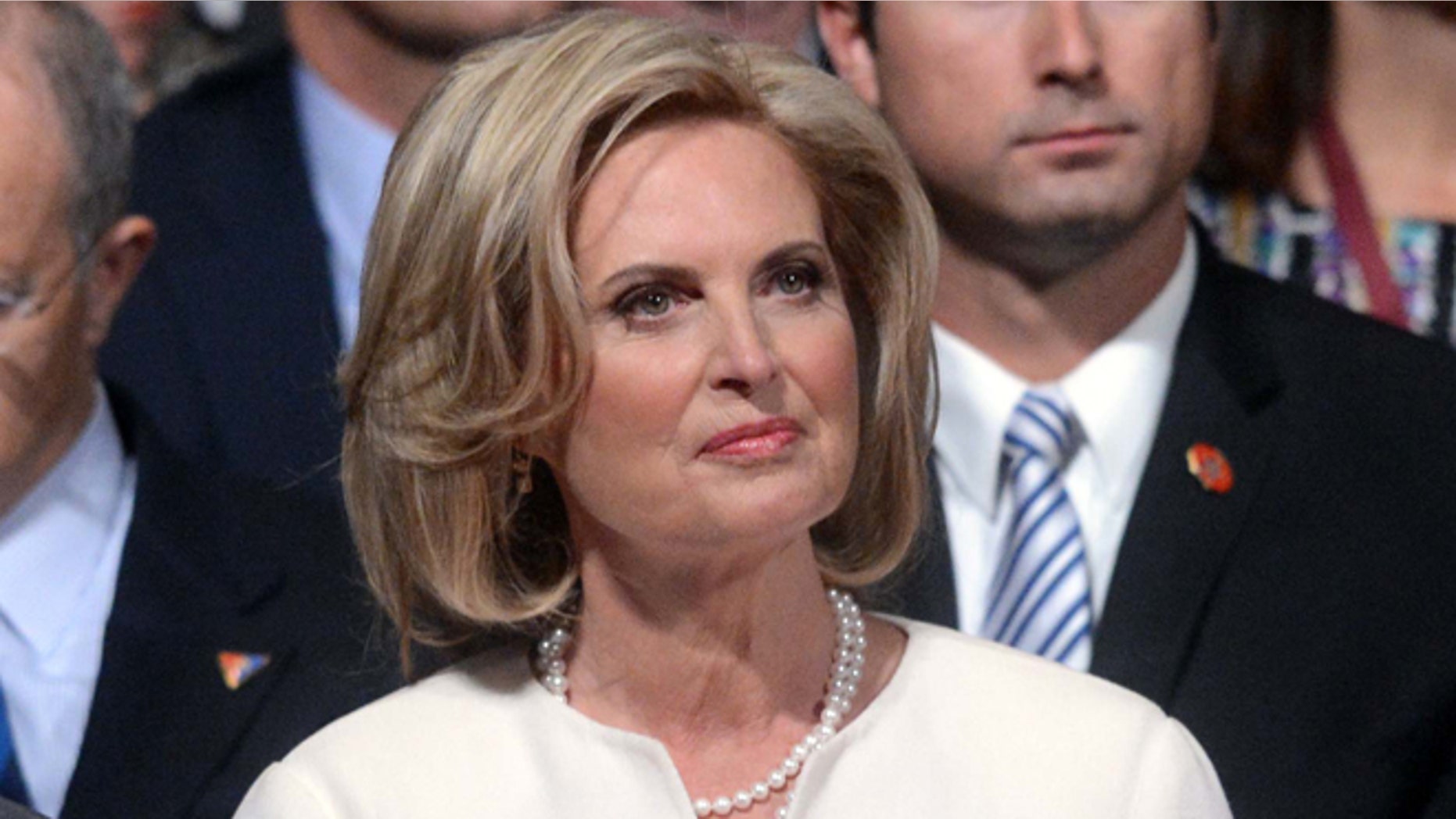 Oct. 3, 2012: Ann Romney waiting for the start of the first presidential debate at the University of Denver in Denver.