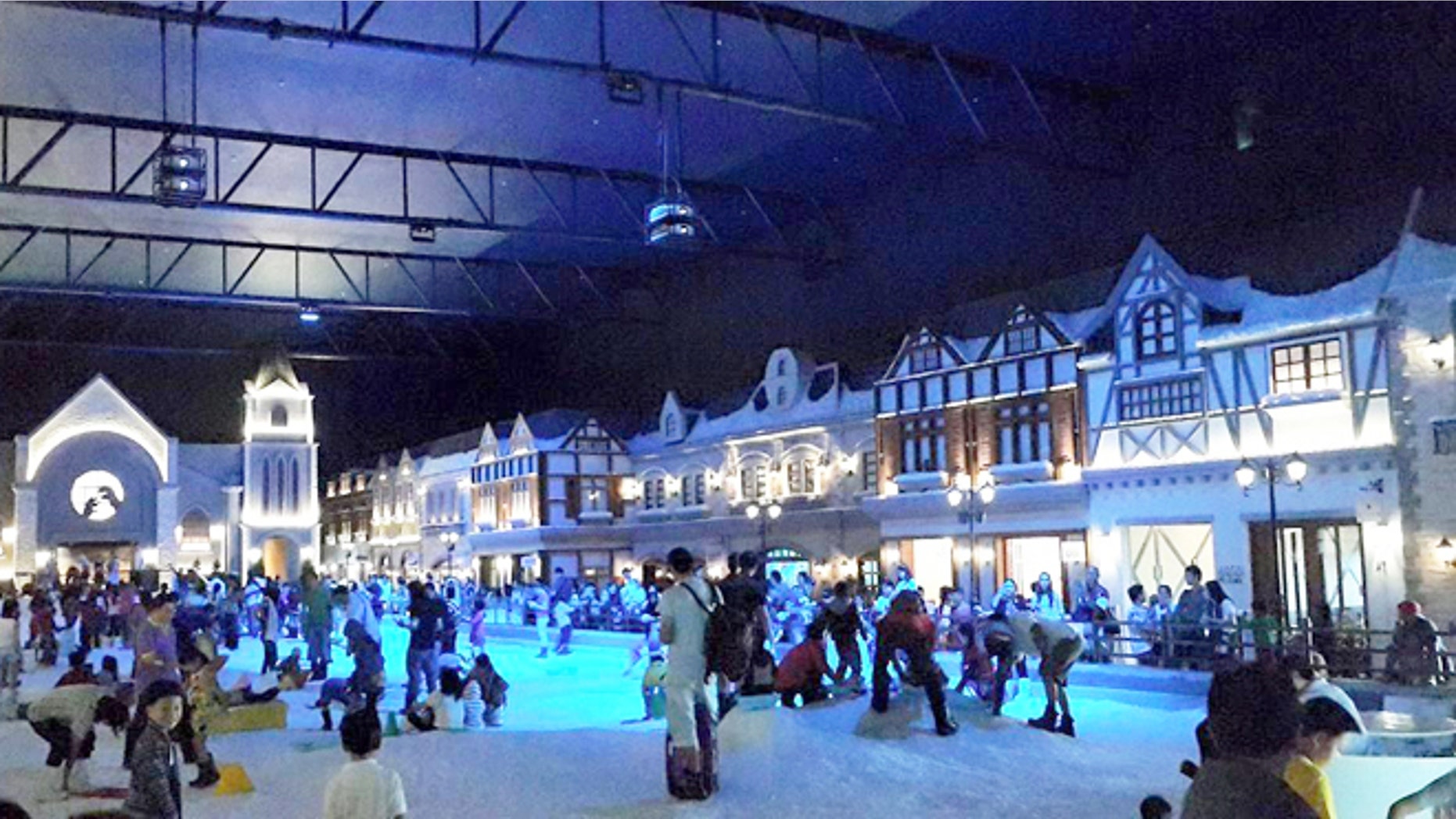 The sprawling indoor attraction features real snow.