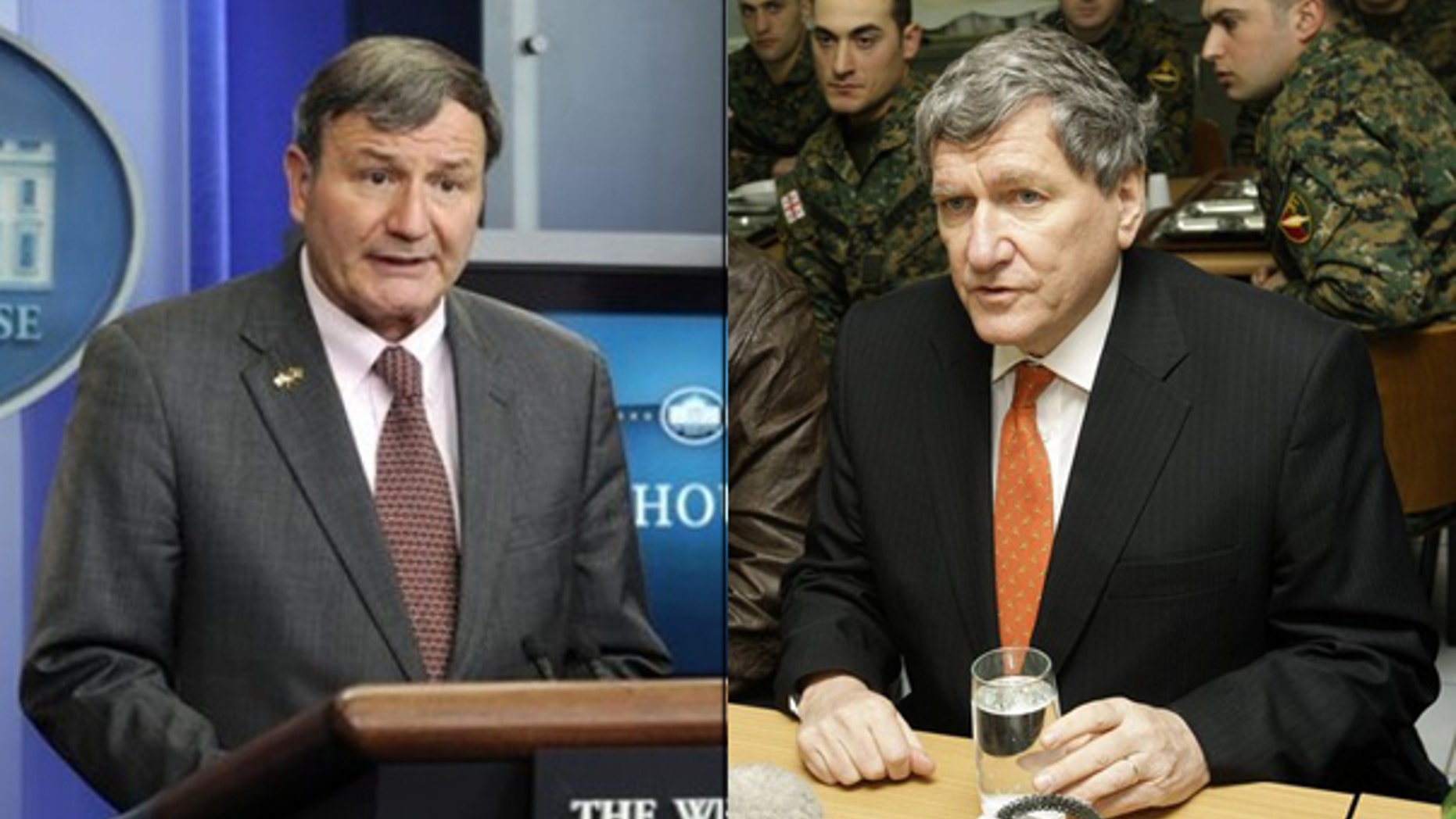 Shown here are Amb. Karl Eikenberry and Special Representative Richard Holbrooke. (AP/Reuters Photos)