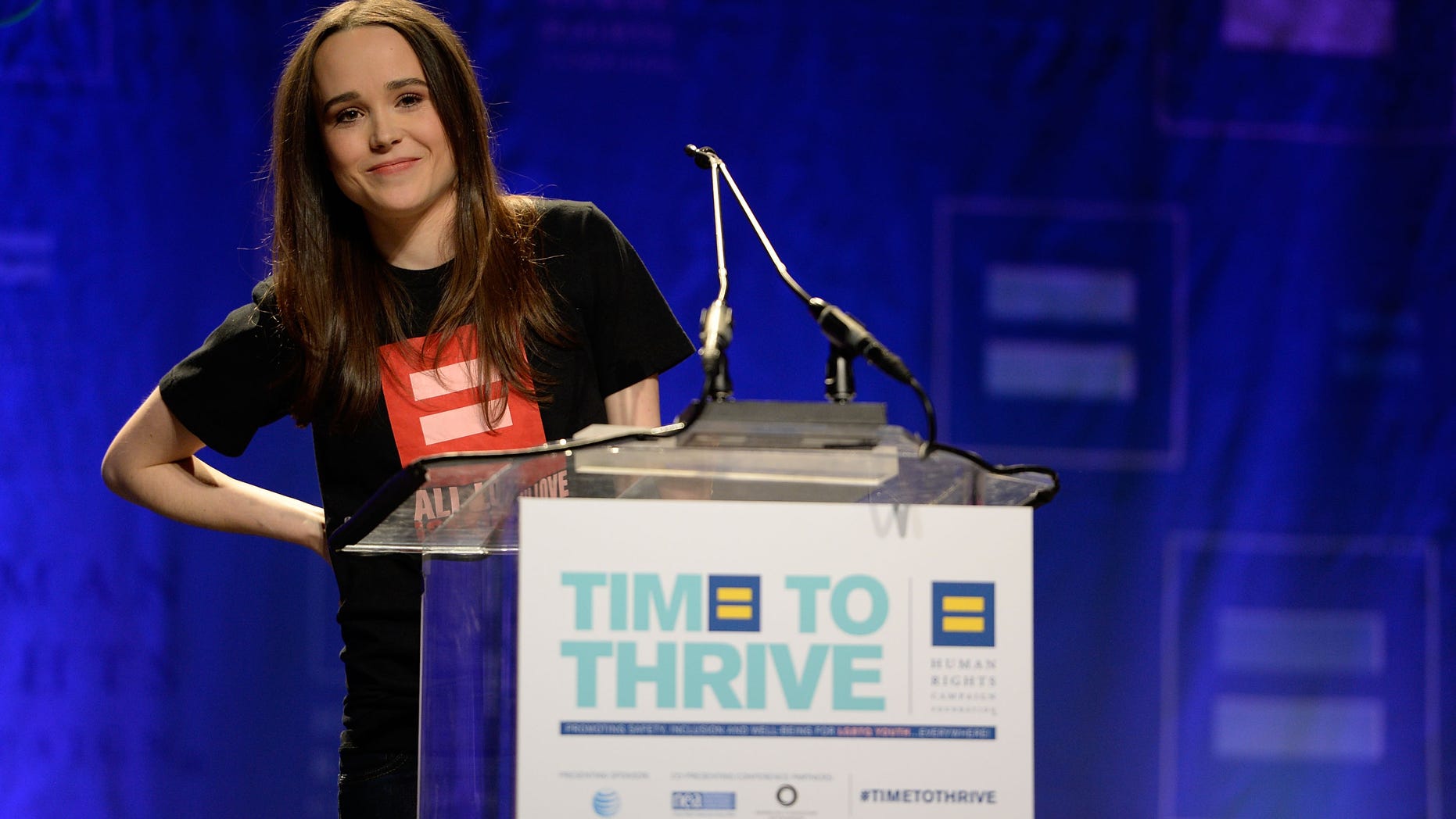 February 14, 2014. Ellen Page comes out as gay at the Human Rights Campaign's Time to Thrive Conference in Las Vegas.