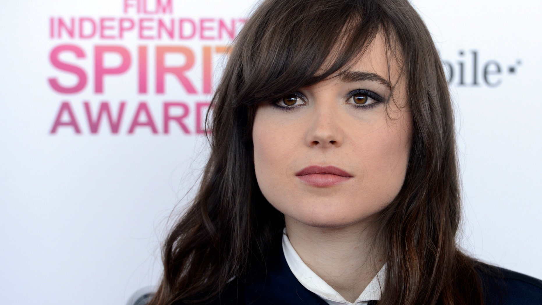 February 23, 2013. Ellen Page arrives at the 2013 Film Independent Spirit Awards in Santa Monica, California.