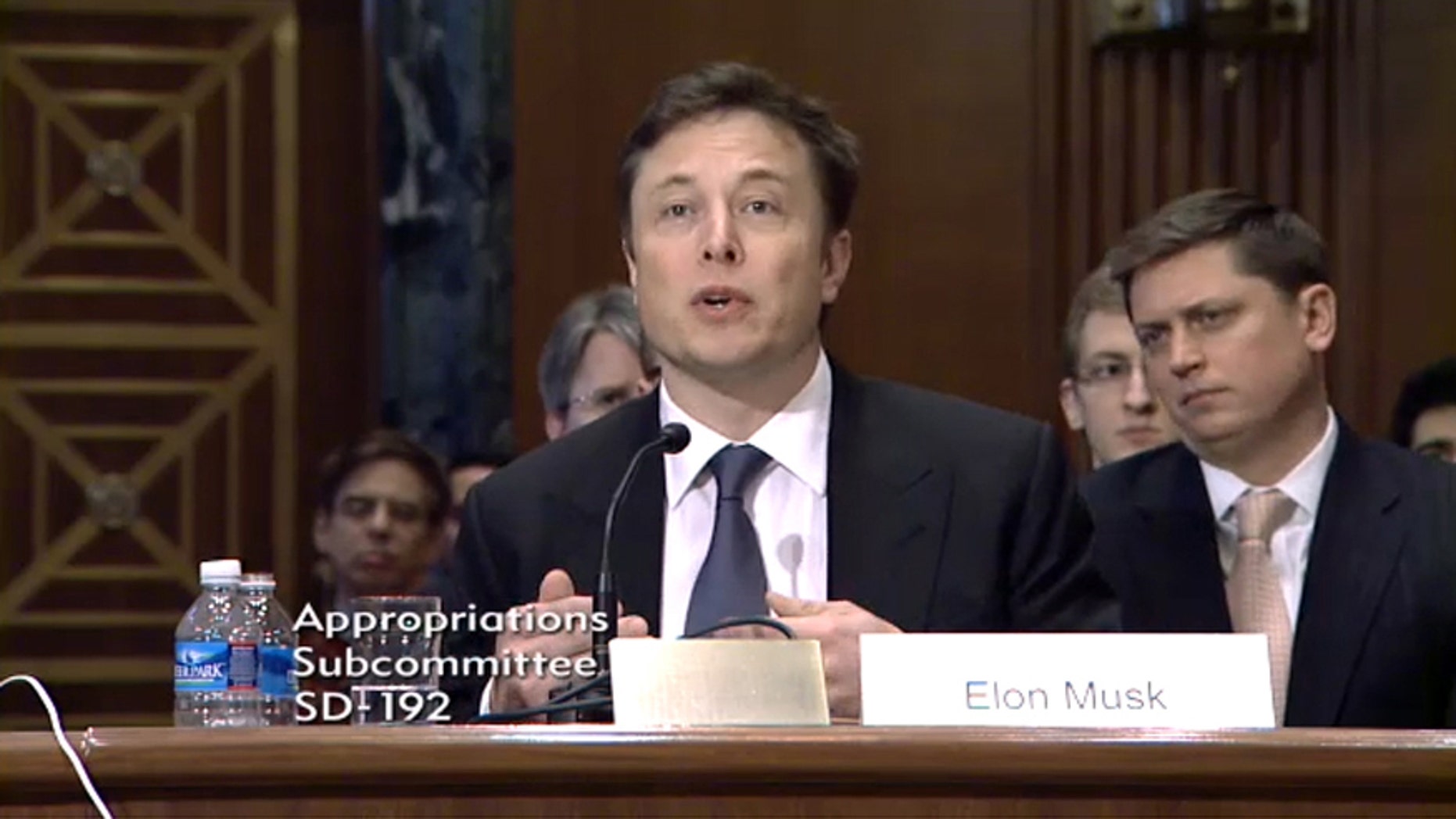 SpaceX CEO Elon Musk testified before the U.S. Senate Appropriations Subcommittee on Defense committee on March 5, 2014.