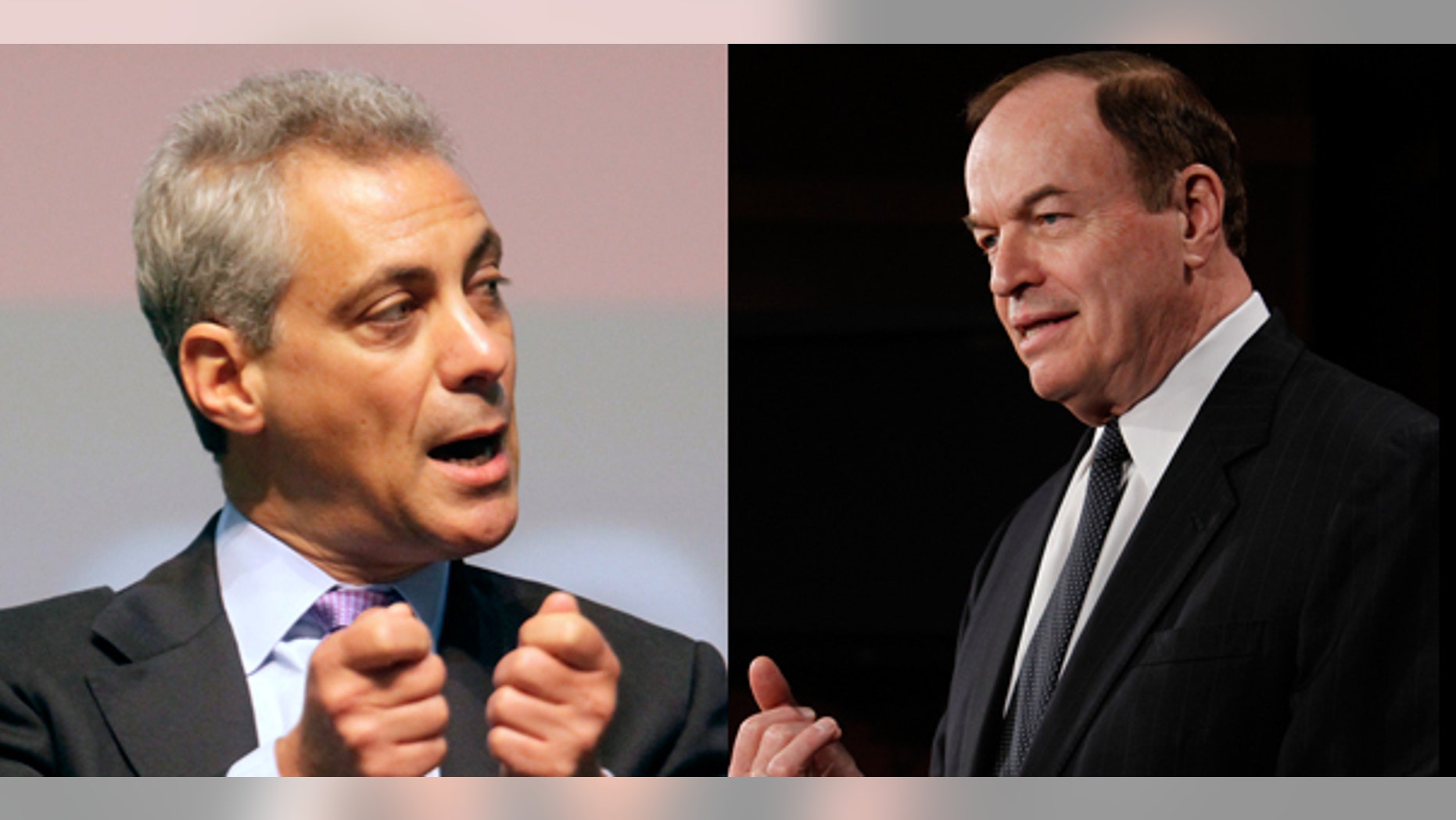 White House Chief of Staff Rahm Emanuel, (l), and Sen. Richard Shelby, R-Ala., (r), ripped BP chief executive Tony Hayward for taking time off Saturday to attend a glitzy yacht race around England's Isle of Wight. (AP)