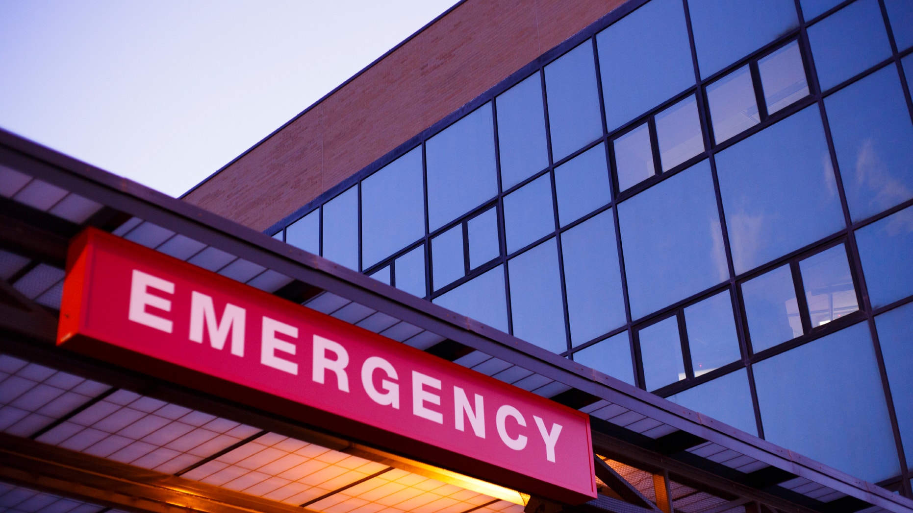 An emergency department sign.