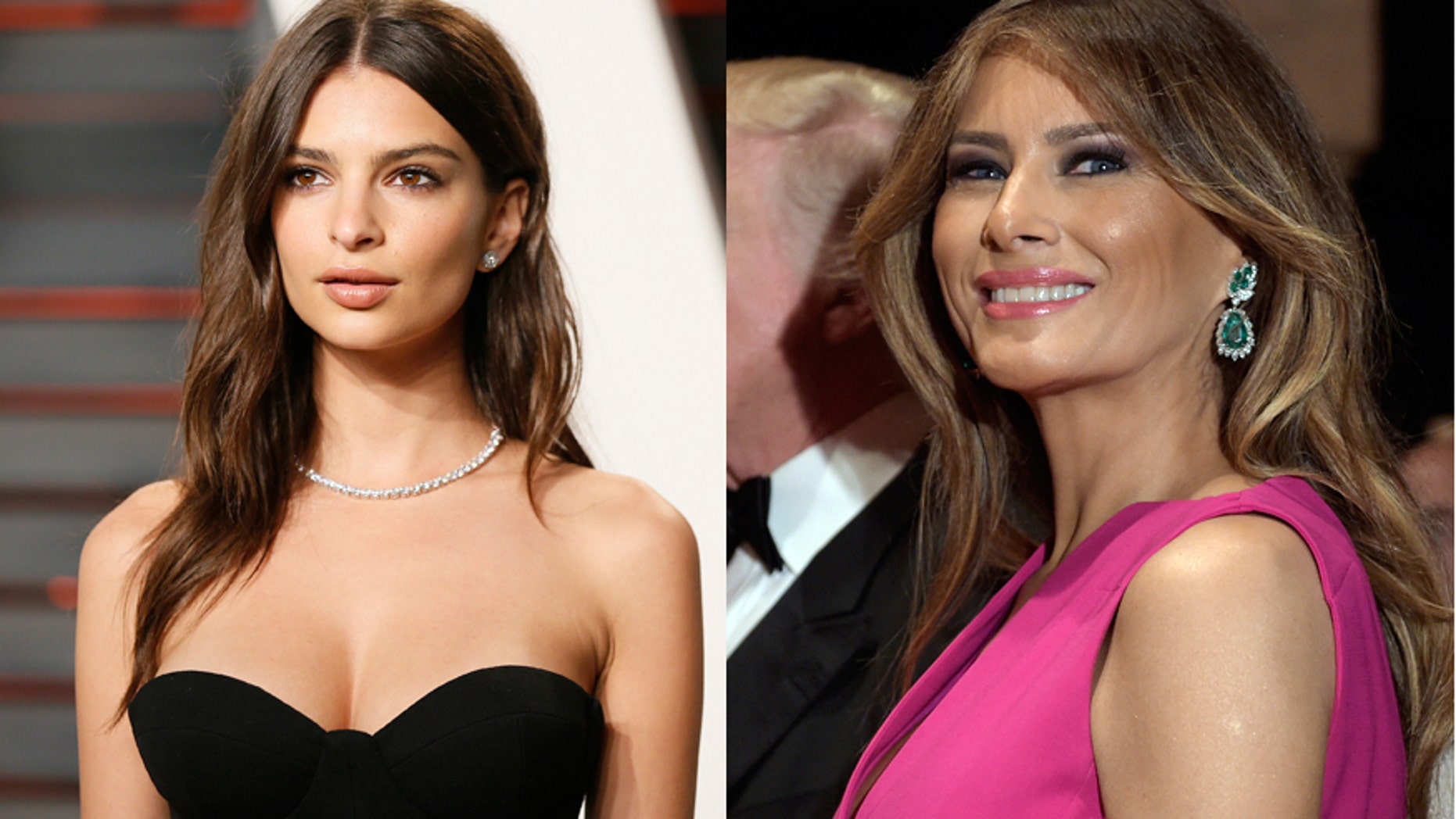 Model Emily Ratajkowski (left) and First Lady Melania Trump.
