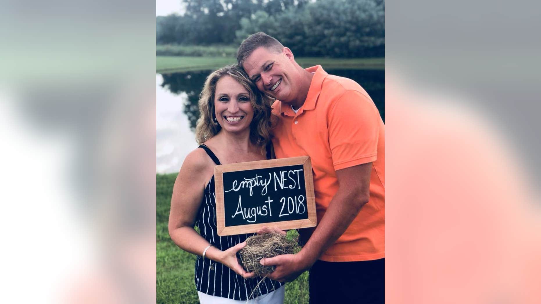 Vicky Piper and her husband, Jeff, decided to take the now viral photos after sending their youngest child off to college.