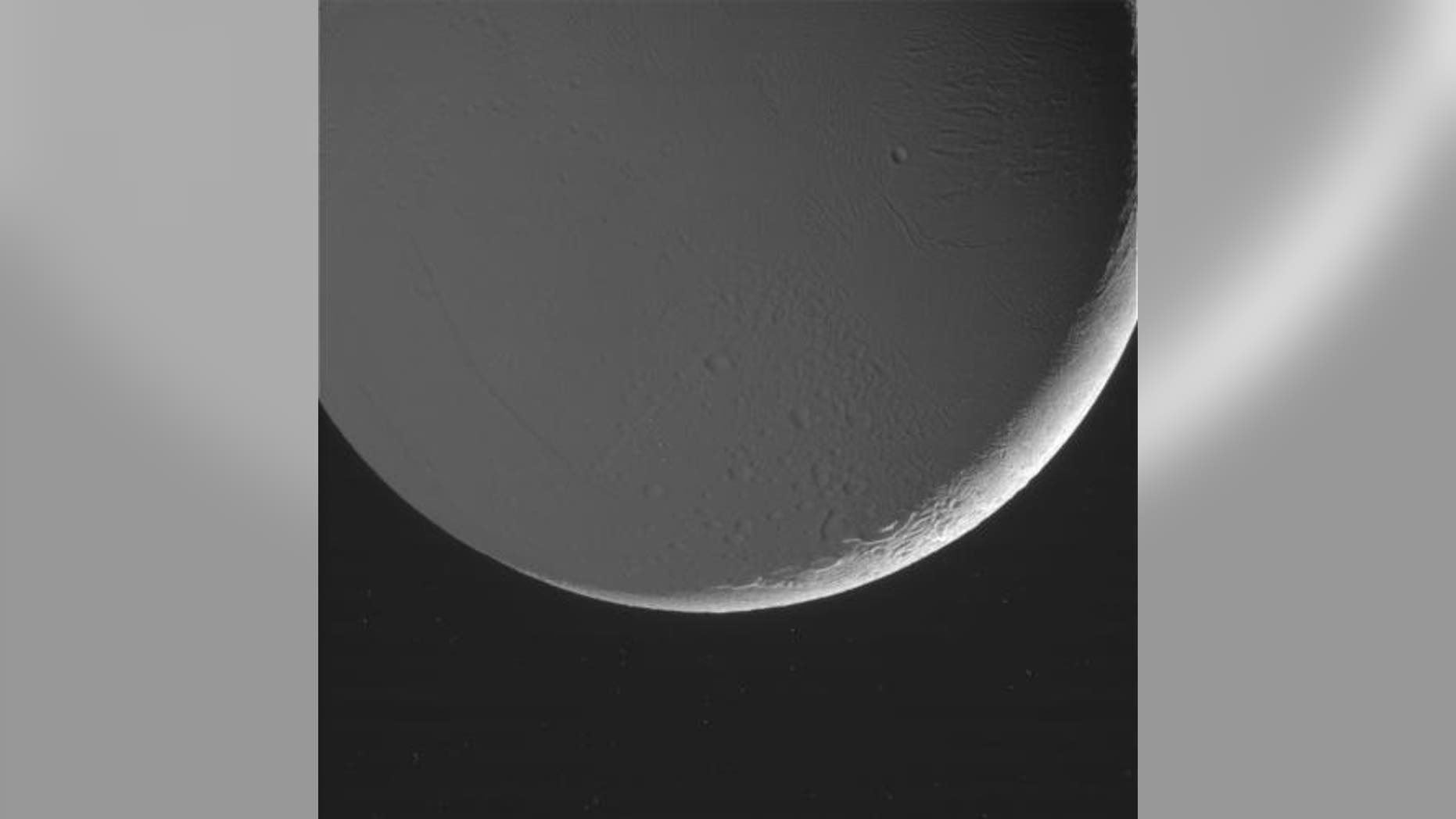 Image of Enceladus taken on Oct. 14, 2015 and received on Earth Oct. 15, 2015. (Image Credit: NASA/JPL-Caltech/Space Science Institute)