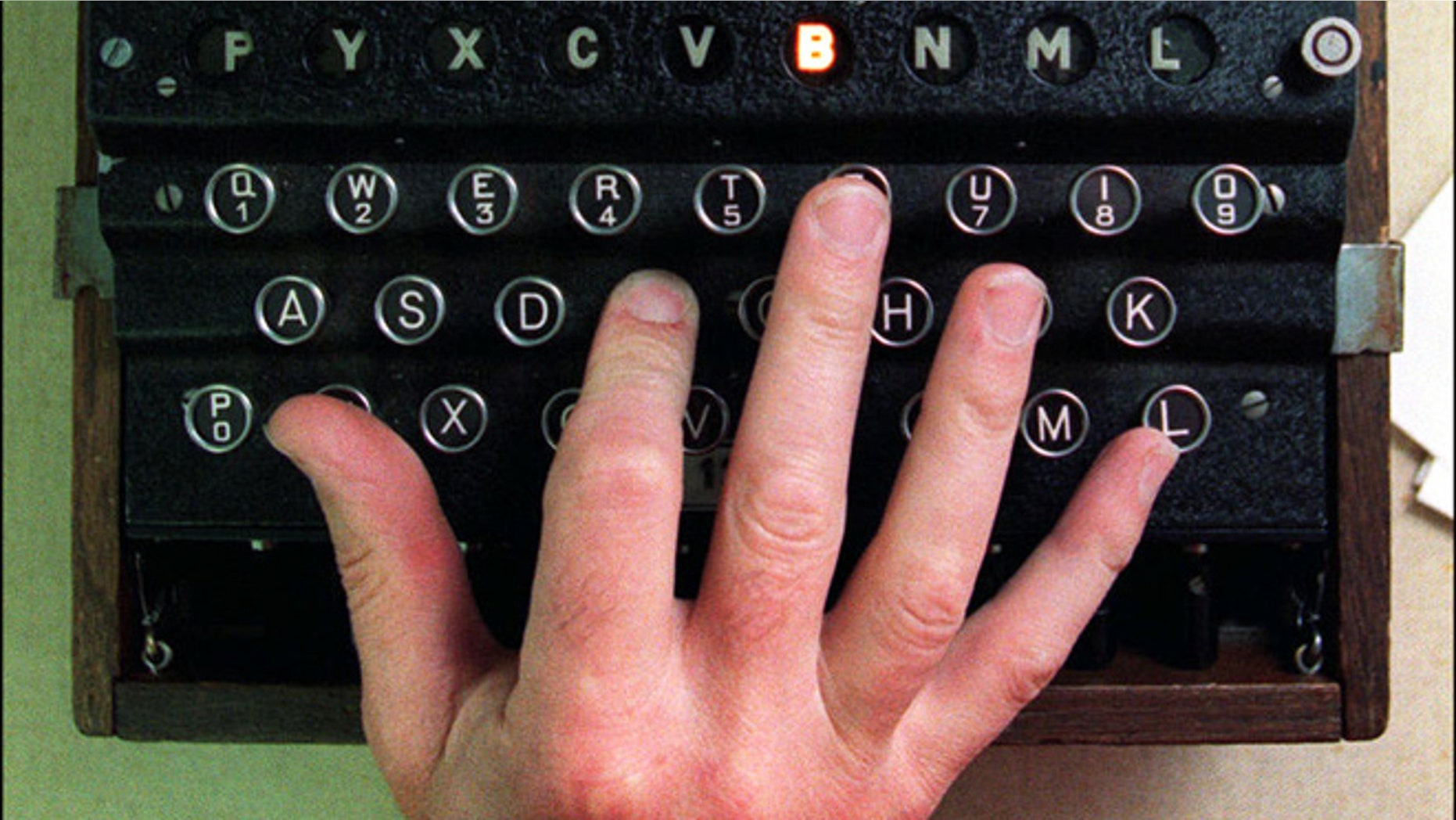 The Enigma Machine, a German World War II encryption device.