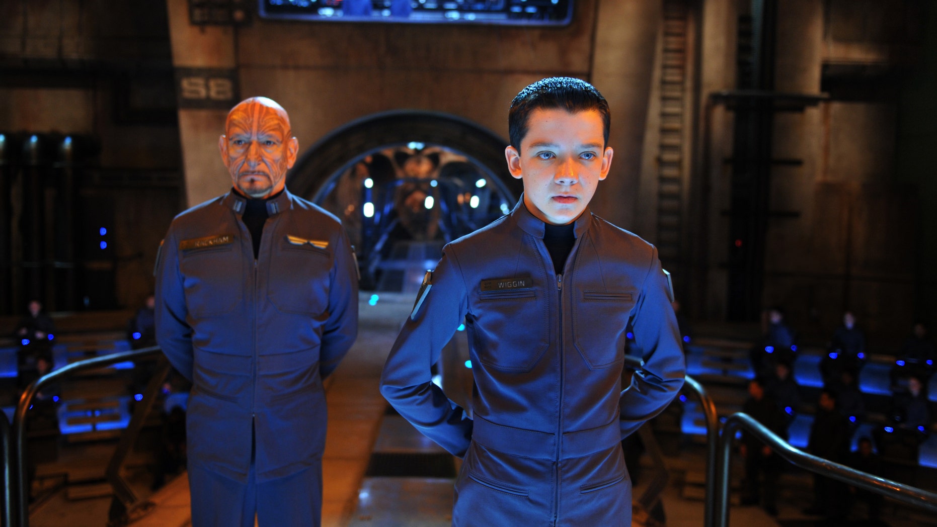 This image released by Summit Entertainment shows Ben Kingsley, left, and Asa Butterfield in a scene from "Ender's Game."