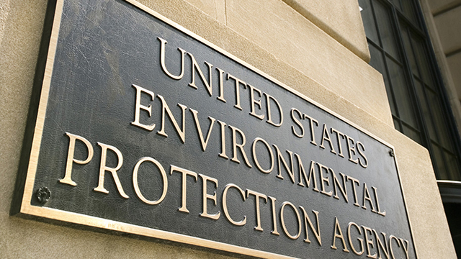 This undated file photo shows the Environmental Protection Agency sign.