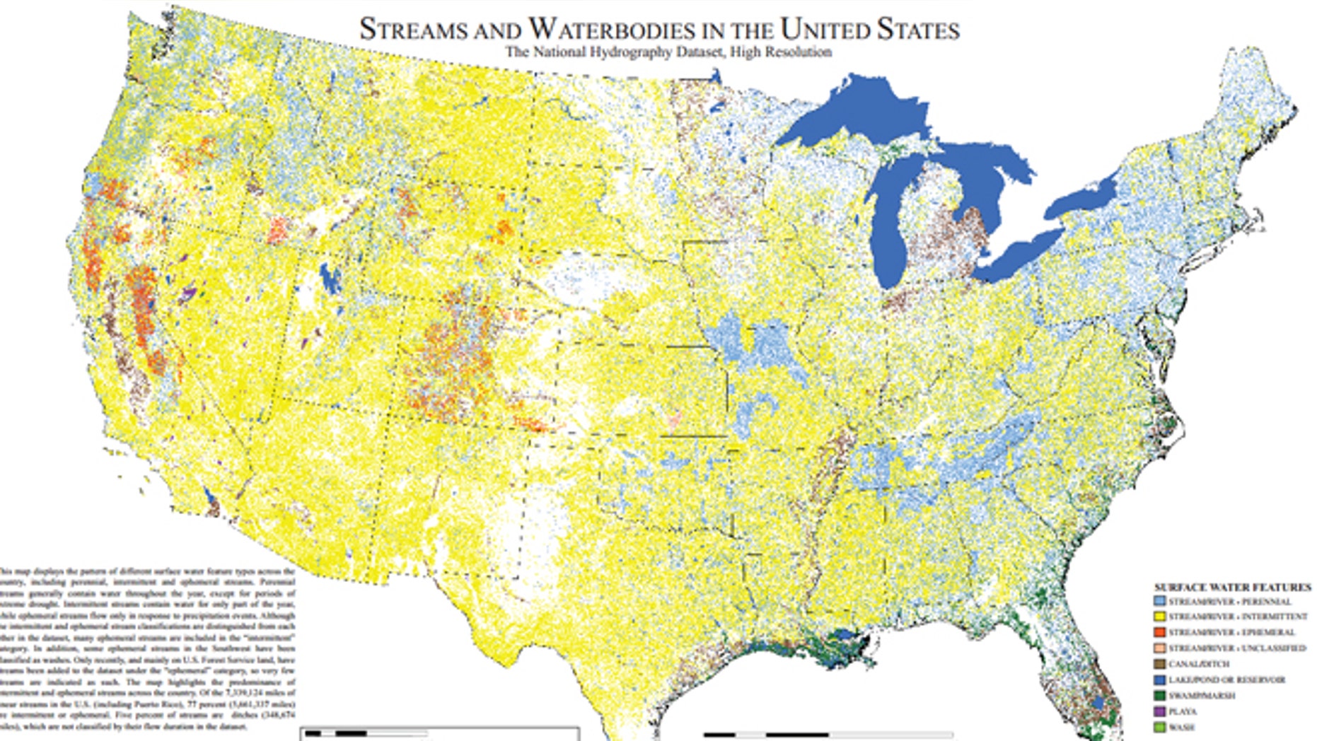 Shown here is one of the many maps commissioned by the EPA to detail U.S. waterways.
