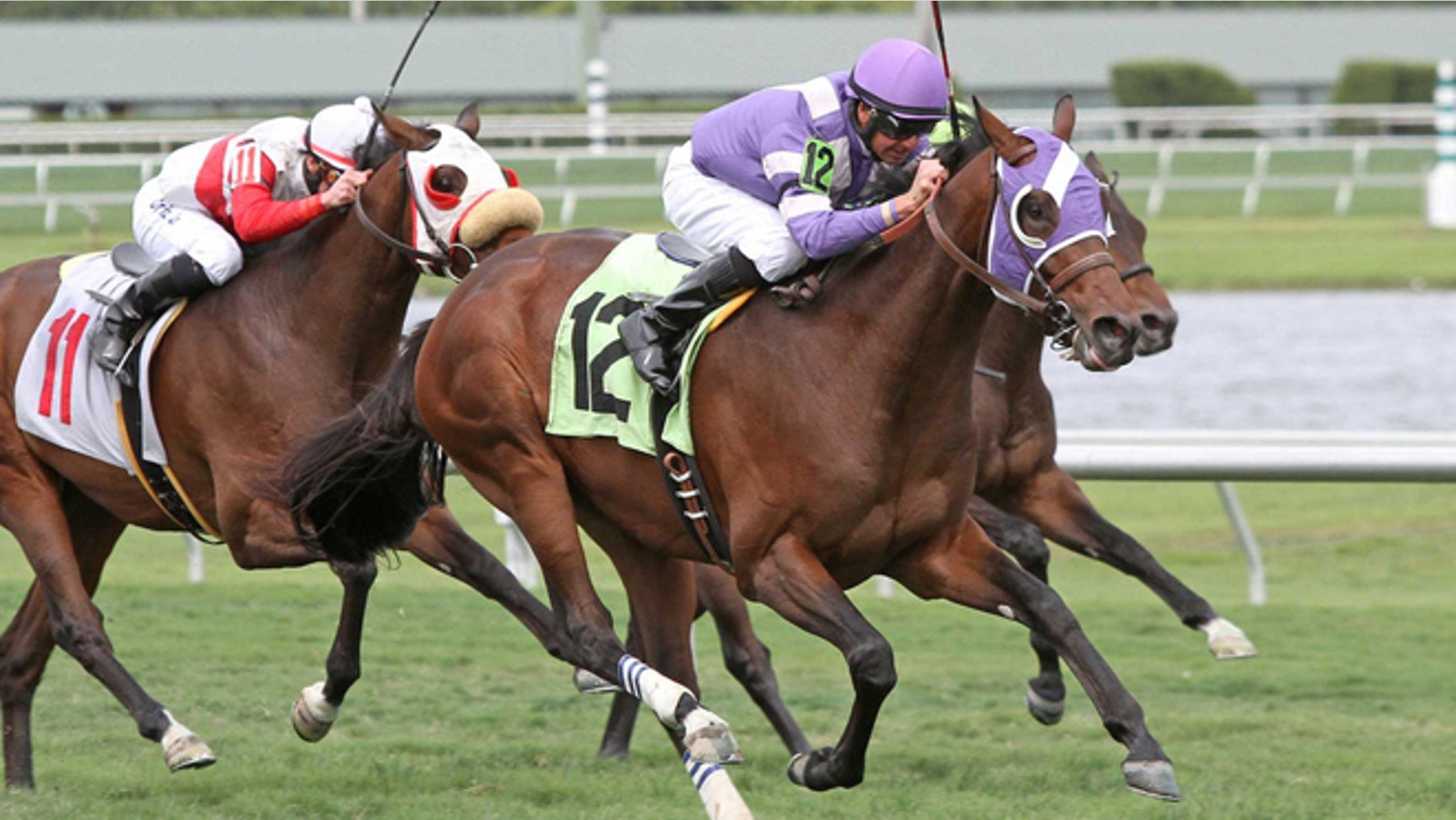Jockeys race to the finish line during last year's Kentucky Derby.