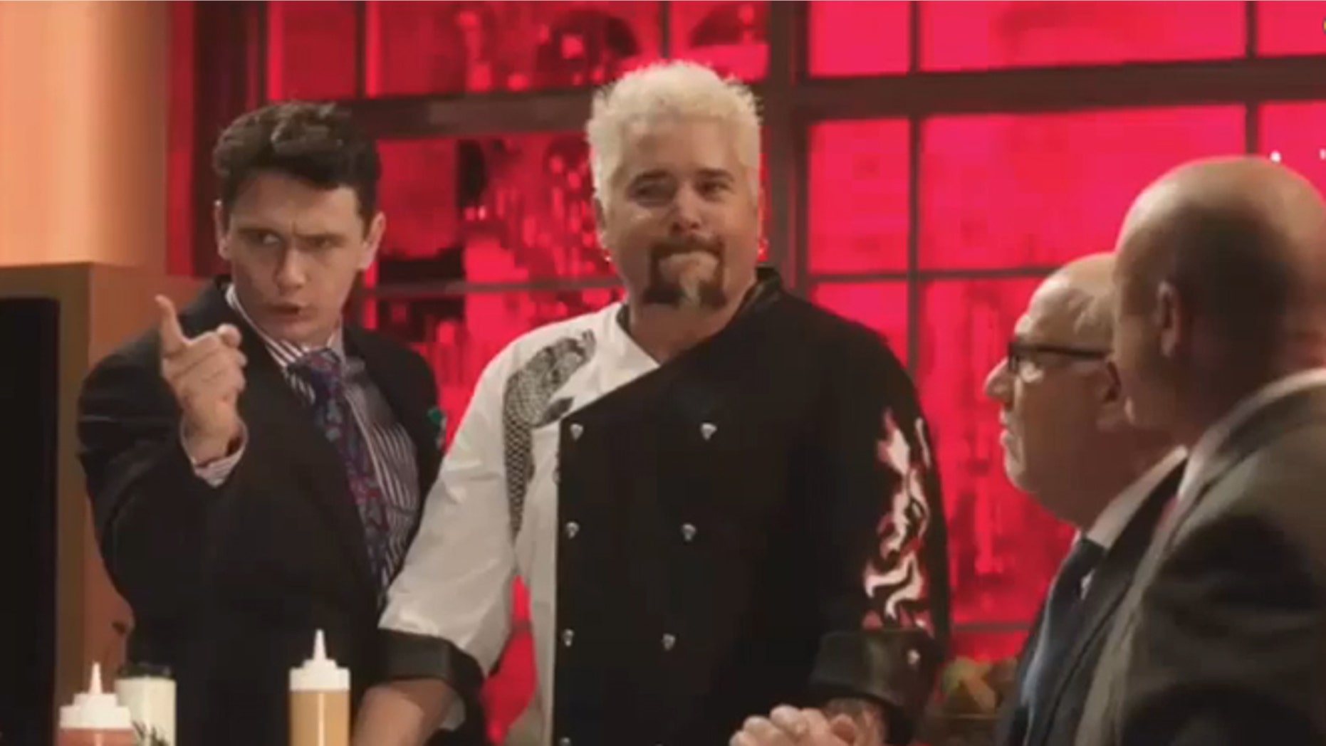 Guy Fieri and James Franco appear in a deleted seen from Sony's "The Interview."