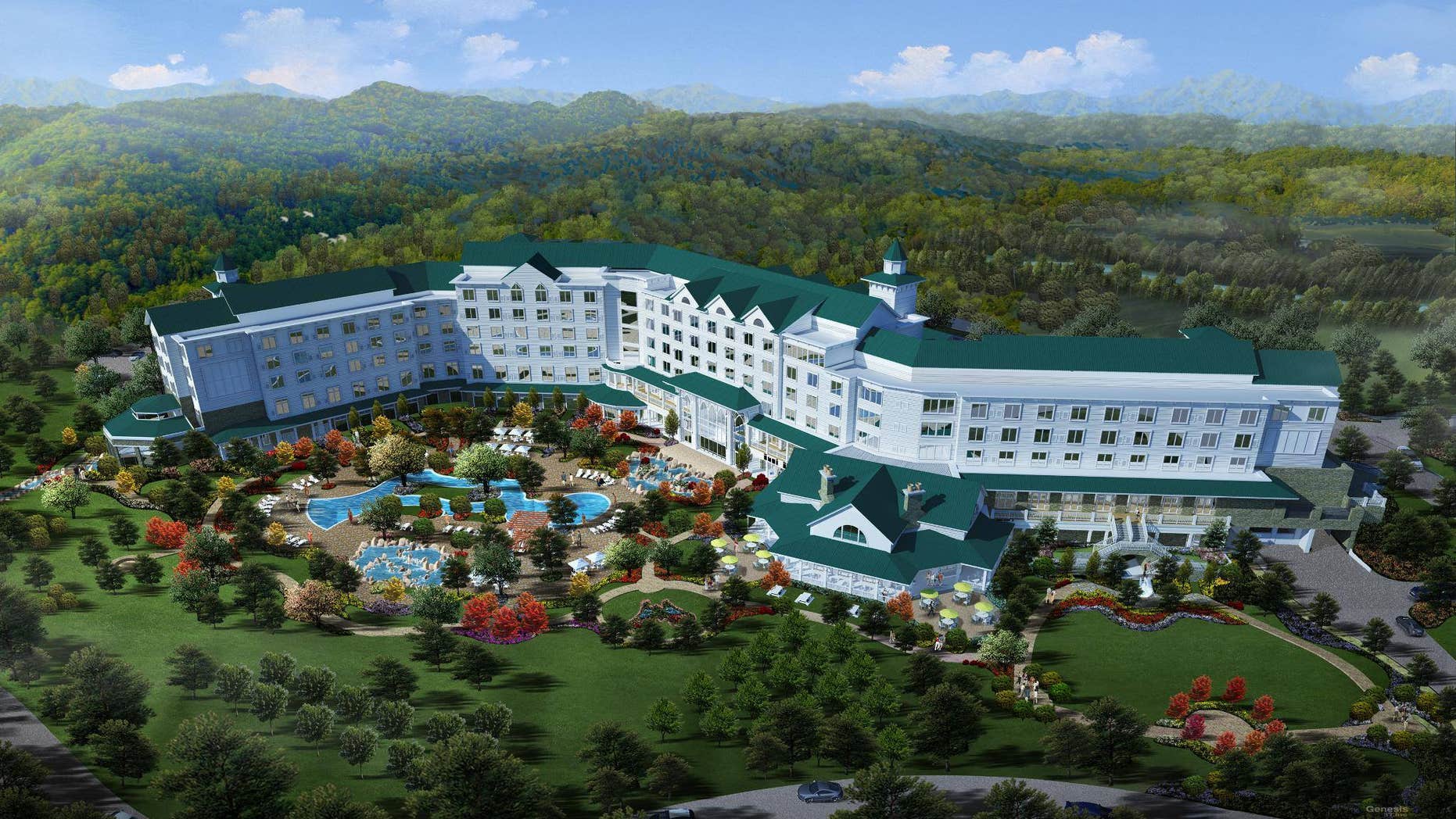 A digital rendering of Dollywood's DreamMore Resort.