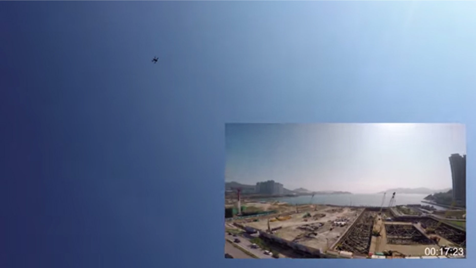 Up, up and away: A chocolate bar is delivered by drone.