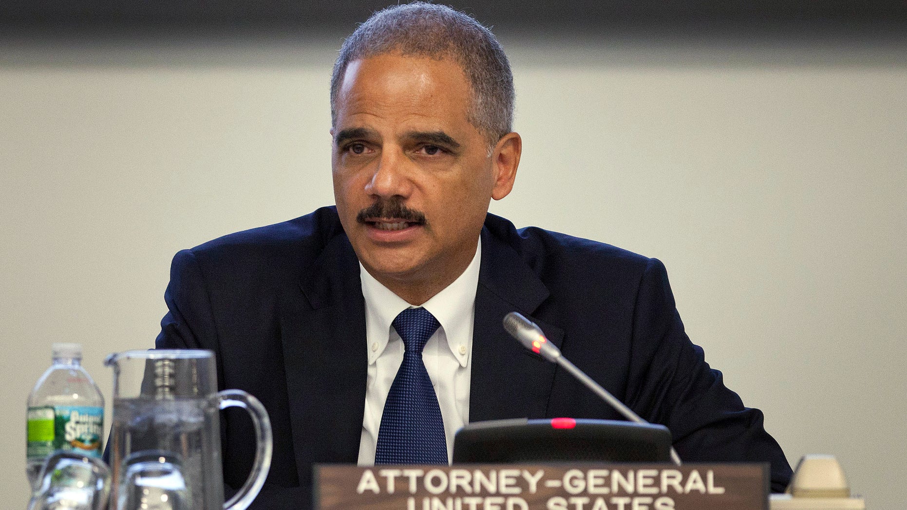 U.S. Attorney General Eric Holder speaks during the Secretary-General's Symposium on International Counter-Terrorism Conference during the 66th session of the General Assembly at United Nations headquarters on Monday, Sept. 19, 2011.
