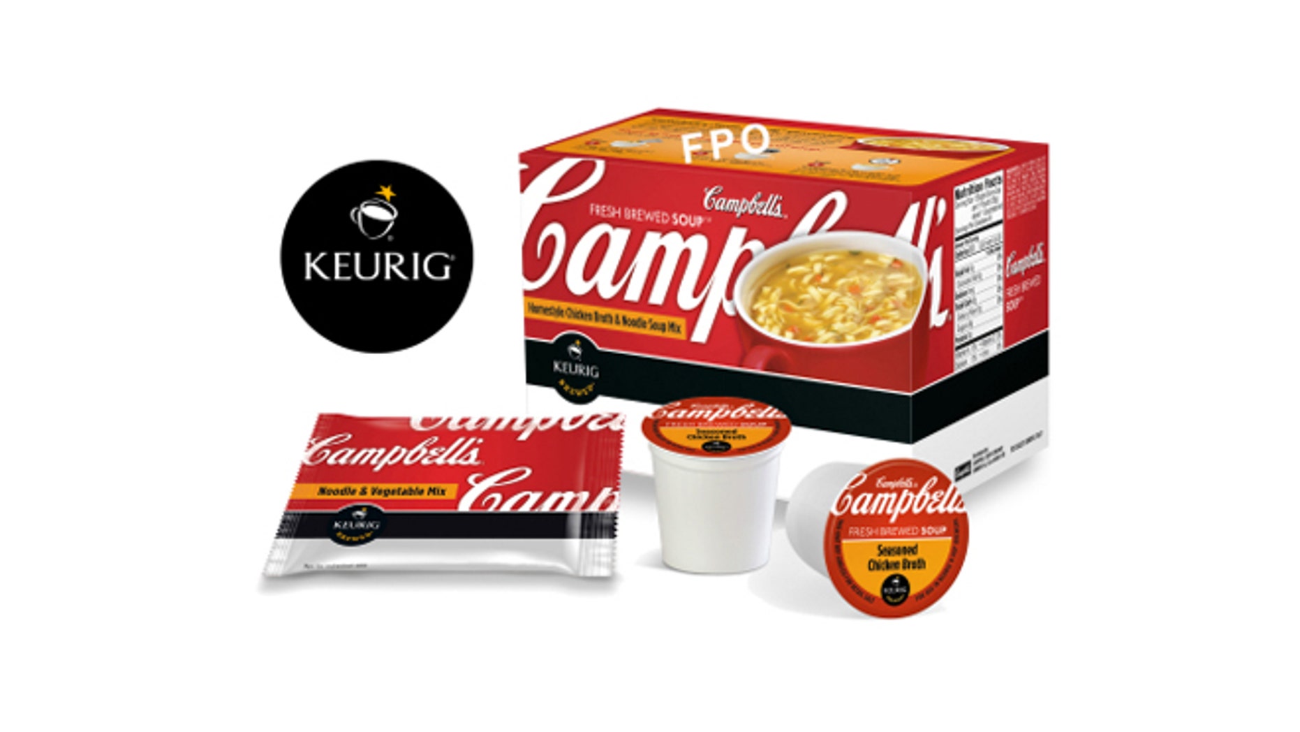 Campbell Soup Company and Green Mountain Coffee Roasters Inc. have teamed up for quick-serve soup pods.