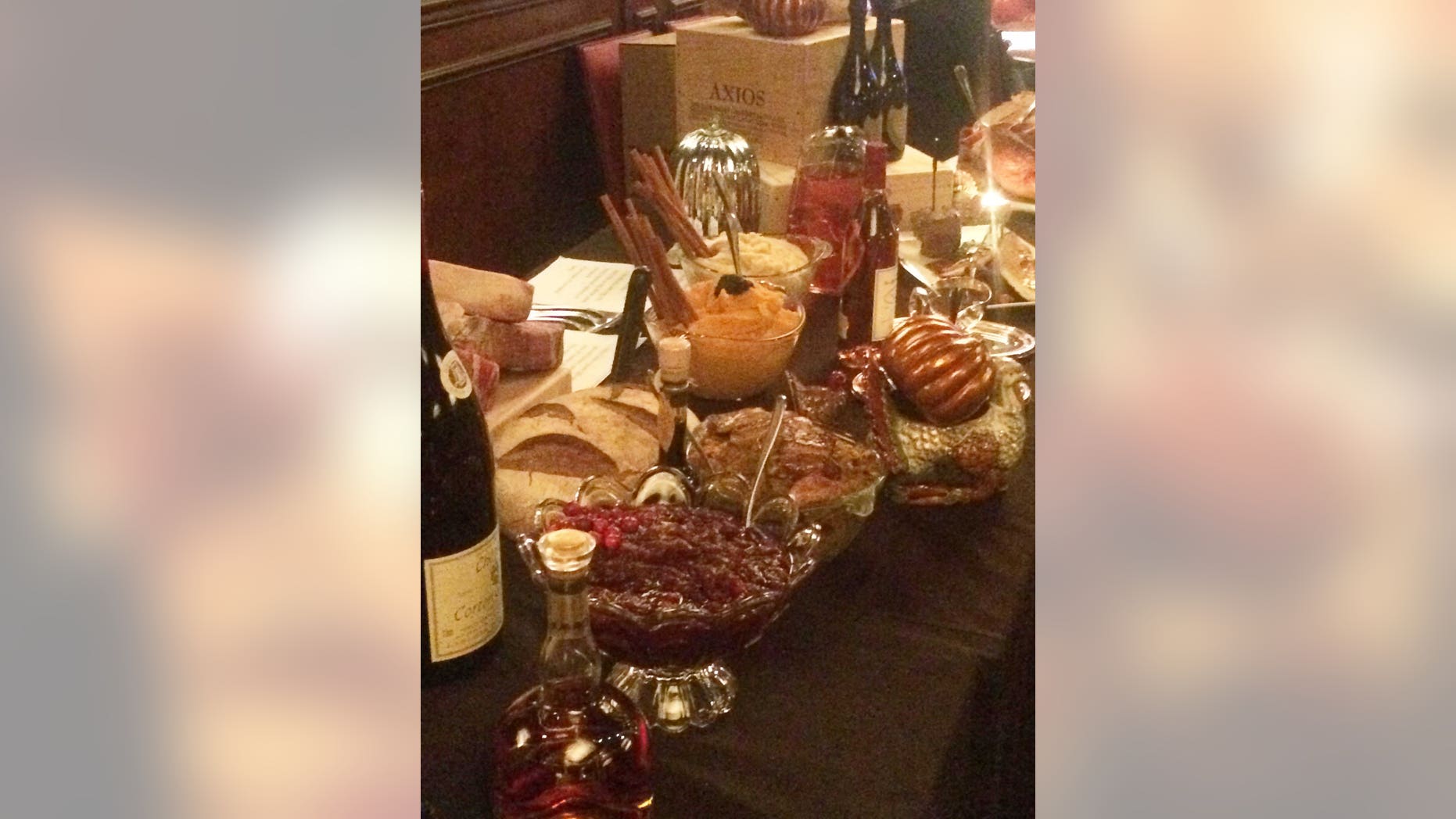 Diners can enjoy whipped sweet potatoes topped with caviar and and an organic cranberry sauce infused with Grand Marnier.