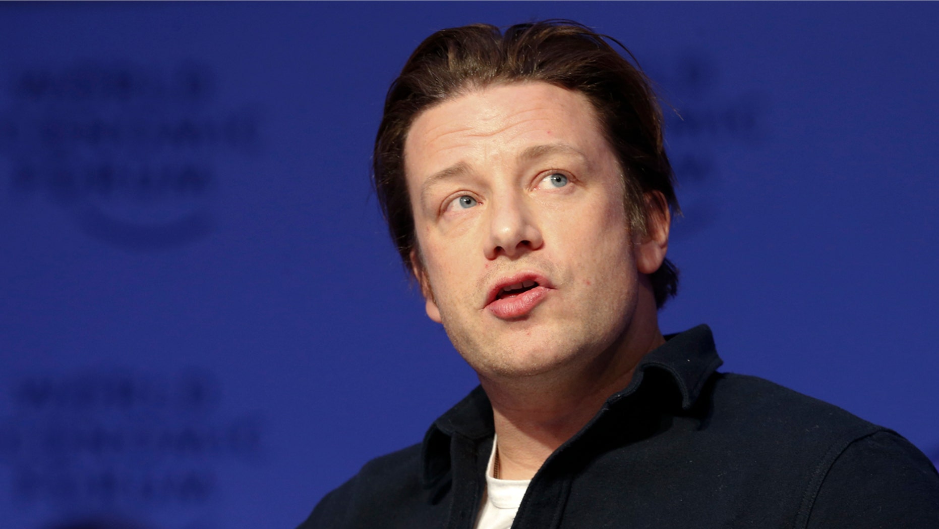 Chef Jamie Oliver attends the annual meeting of the World Economic Forum (WEF) in Davos, Switzerland, January 18, 2017. REUTERS/Ruben Sprich - RTSW2OO