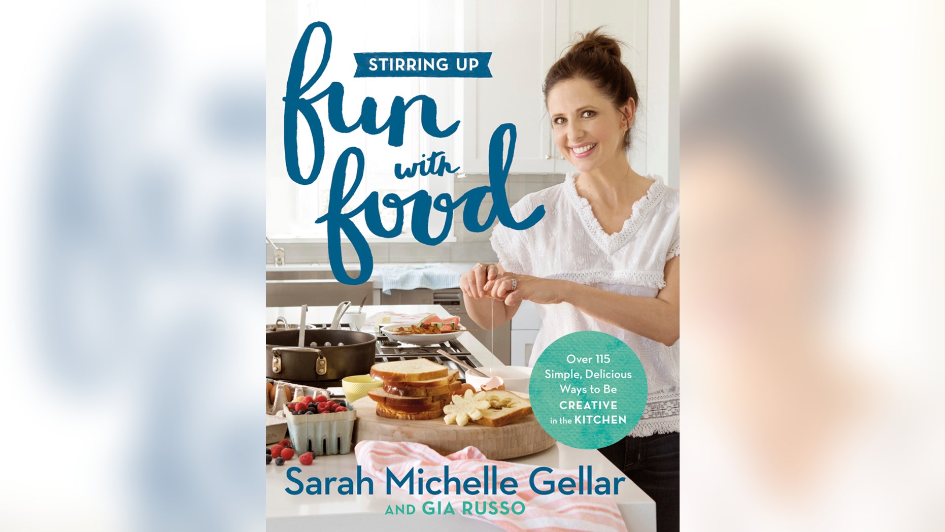 This cover image released by Grand Central Life & Style shows "Stirring Up Fun with Food: Over 115 Simple, Delicious Ways to Be Creative in the Kitchen," by Sarah Michelle Gellar and Gia Russo.