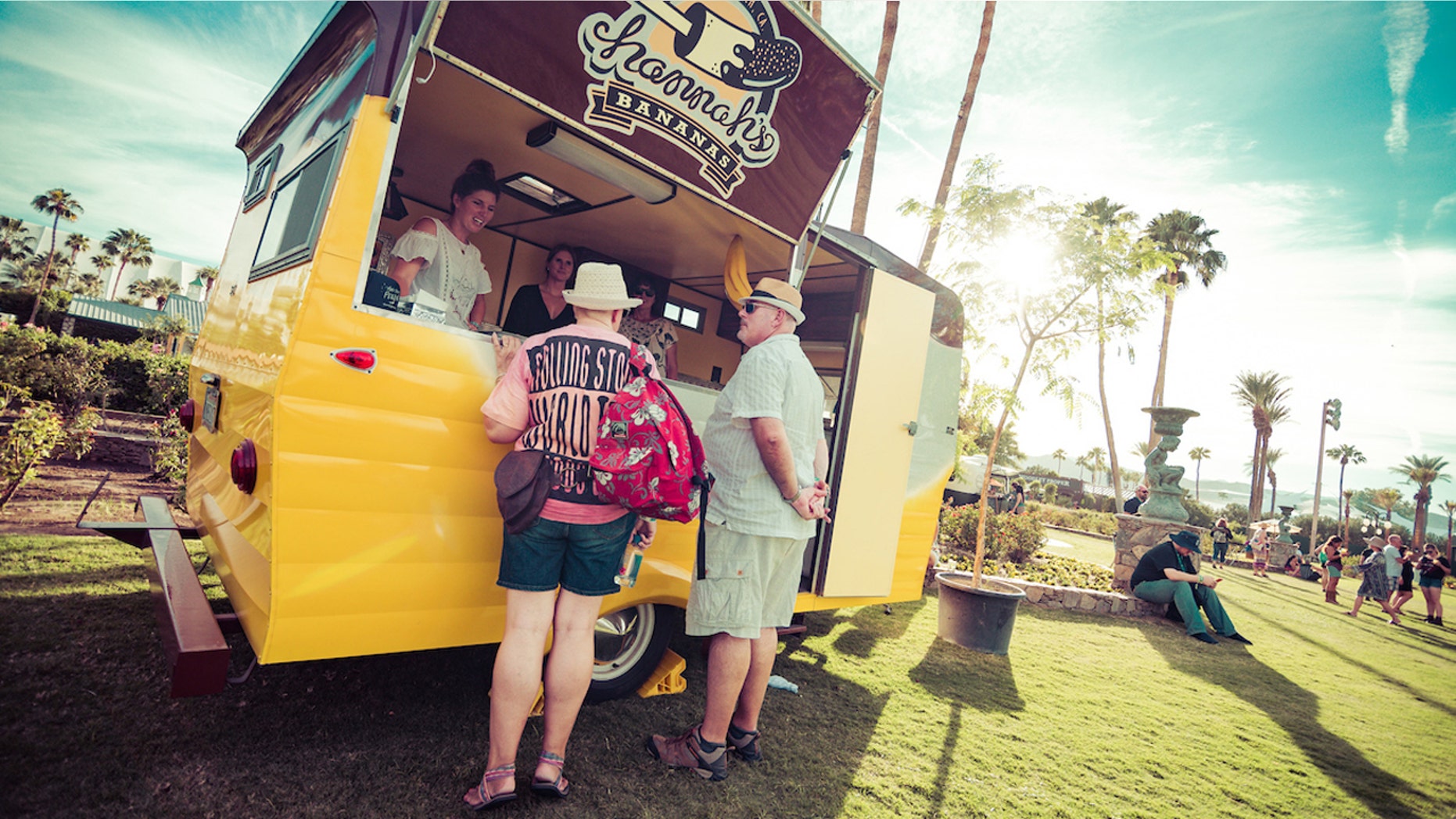 Hannah's Bananas handed out plenty of frozen treats at Desert Trip.