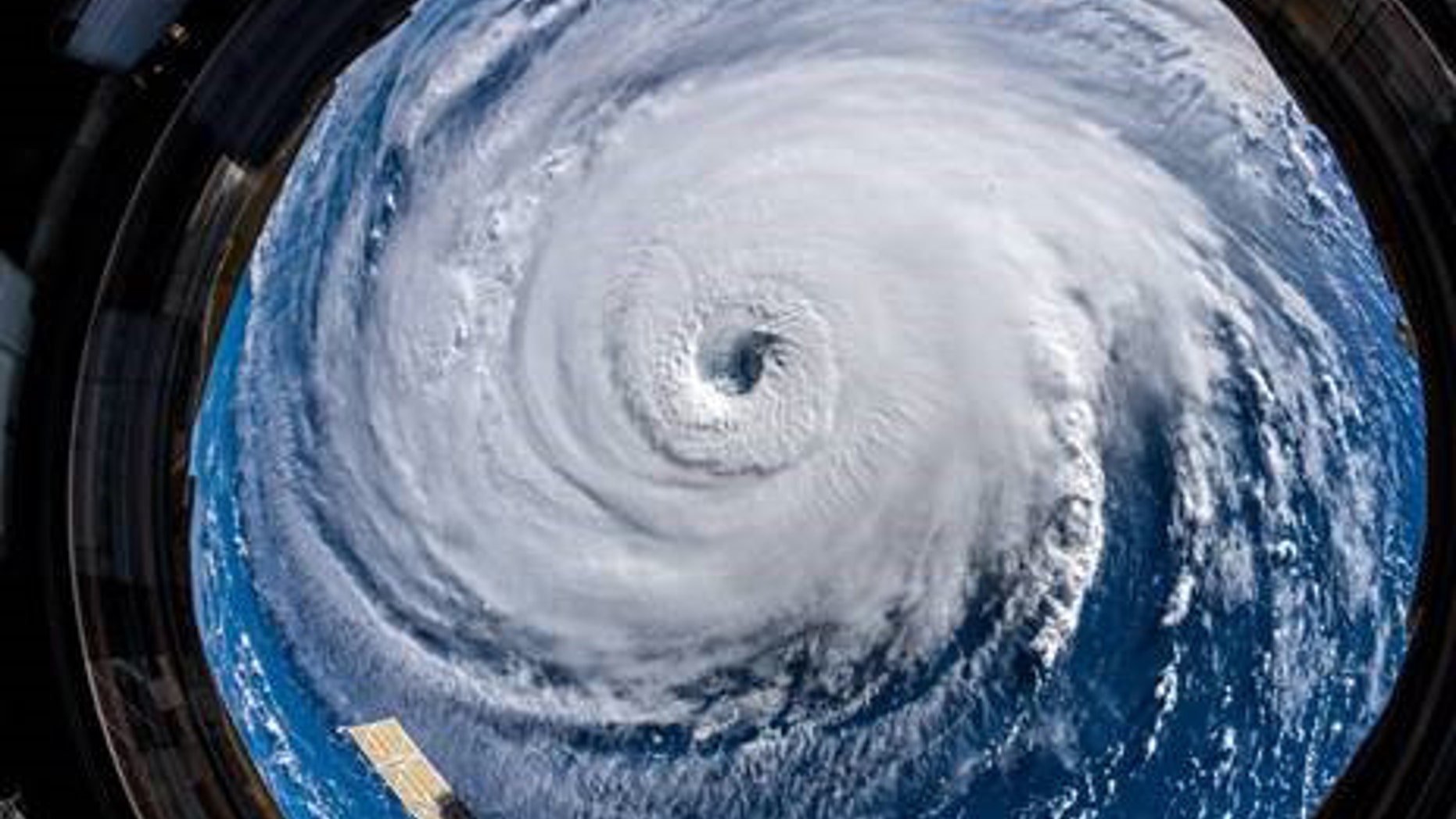 Hurricane Florence viewed from the International Space Station (Alexander Gerst, European Space Agency)