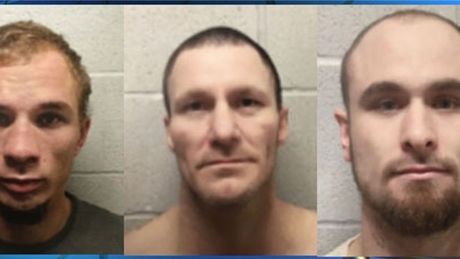 Brian Allen Moody, 23, Sonny Baker, 41, and Mark Dwayne Robbins, 23, escaped from the Lincoln County jail in Oklahoma Thursday.