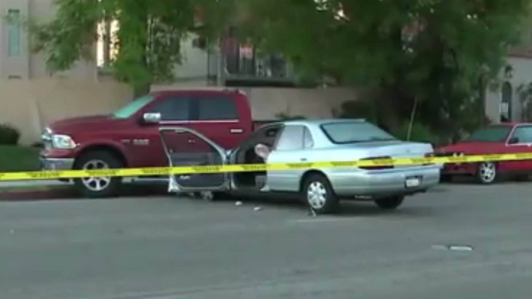 The scene of the gunfire in Escondido.