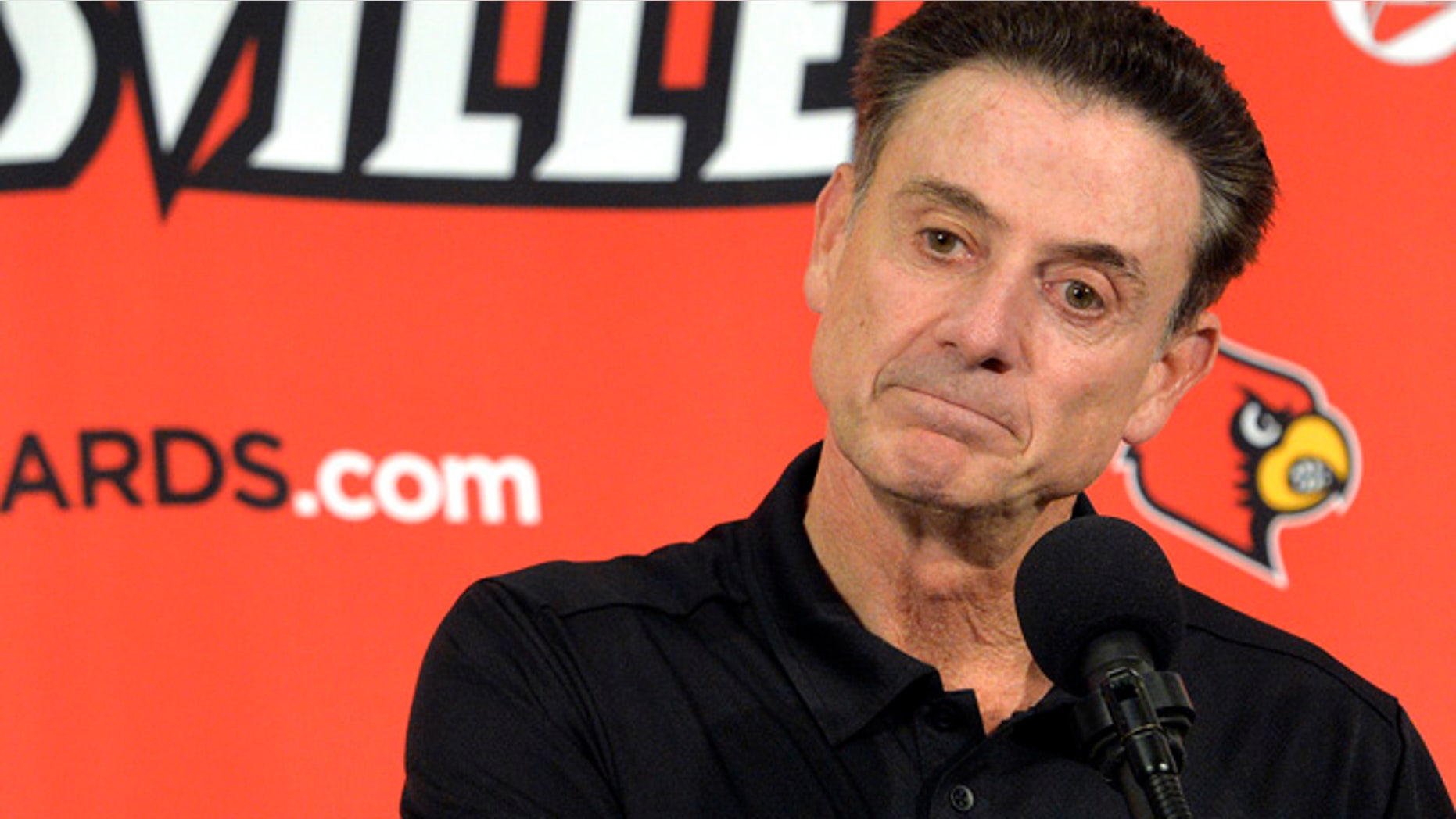Oct. 3: Louisville head coach Rick Pitino responds to a question following an NCAA college basketball team's intrasquad scrimmage in Louisville.