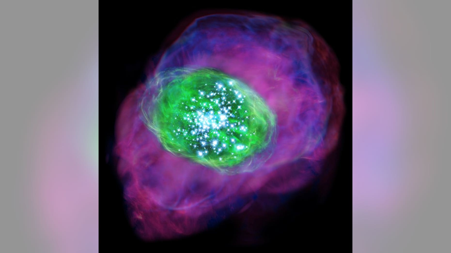 Artist’s impression of the distant galaxy SXDF-NB1006-2.