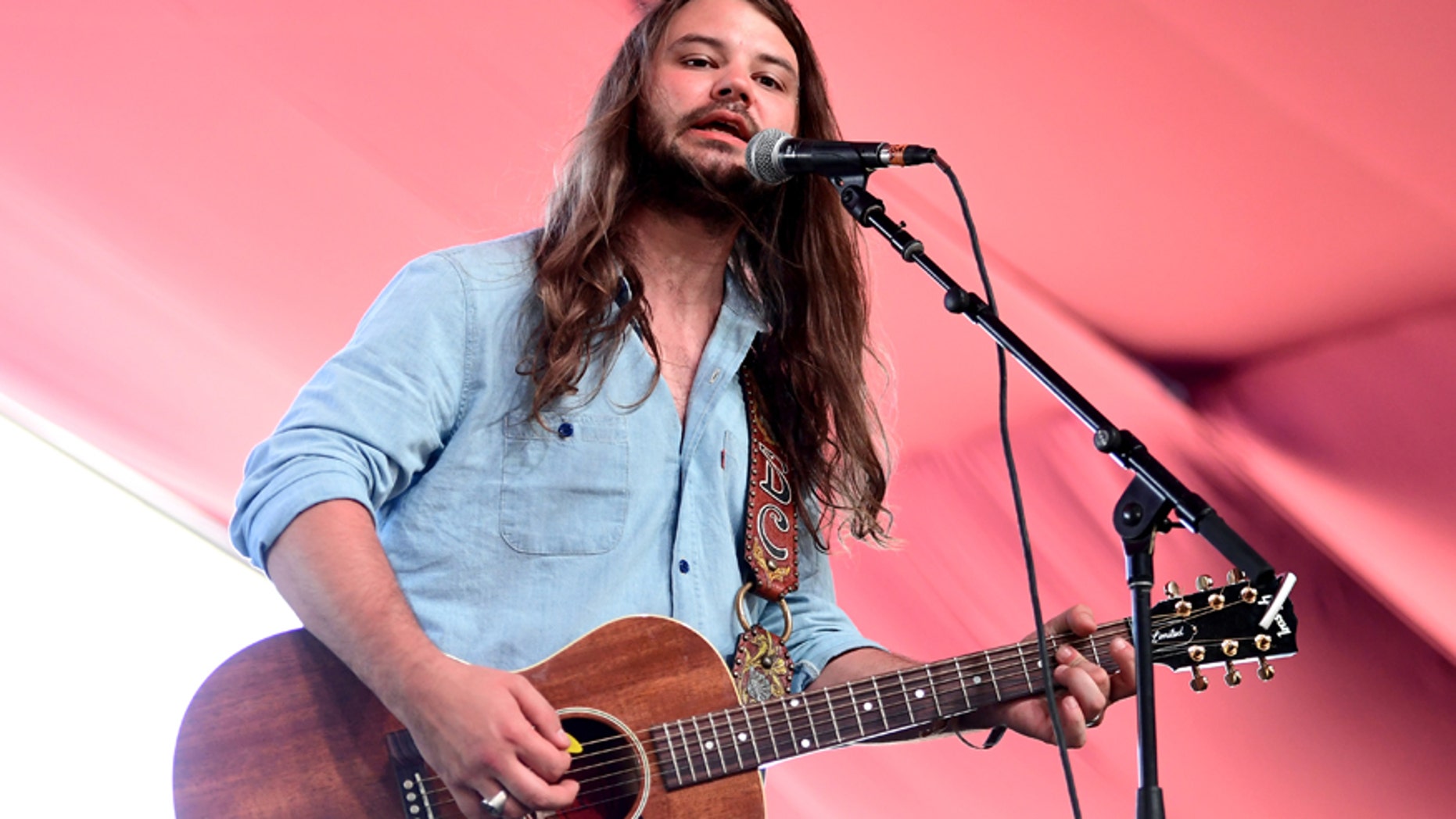Brent Cobb performs on the Mustang Stage during day 2 of 2017 Stagecoach California's Country Music Festival at the Empire Polo Club on April 29, 2017 in Indio, California.